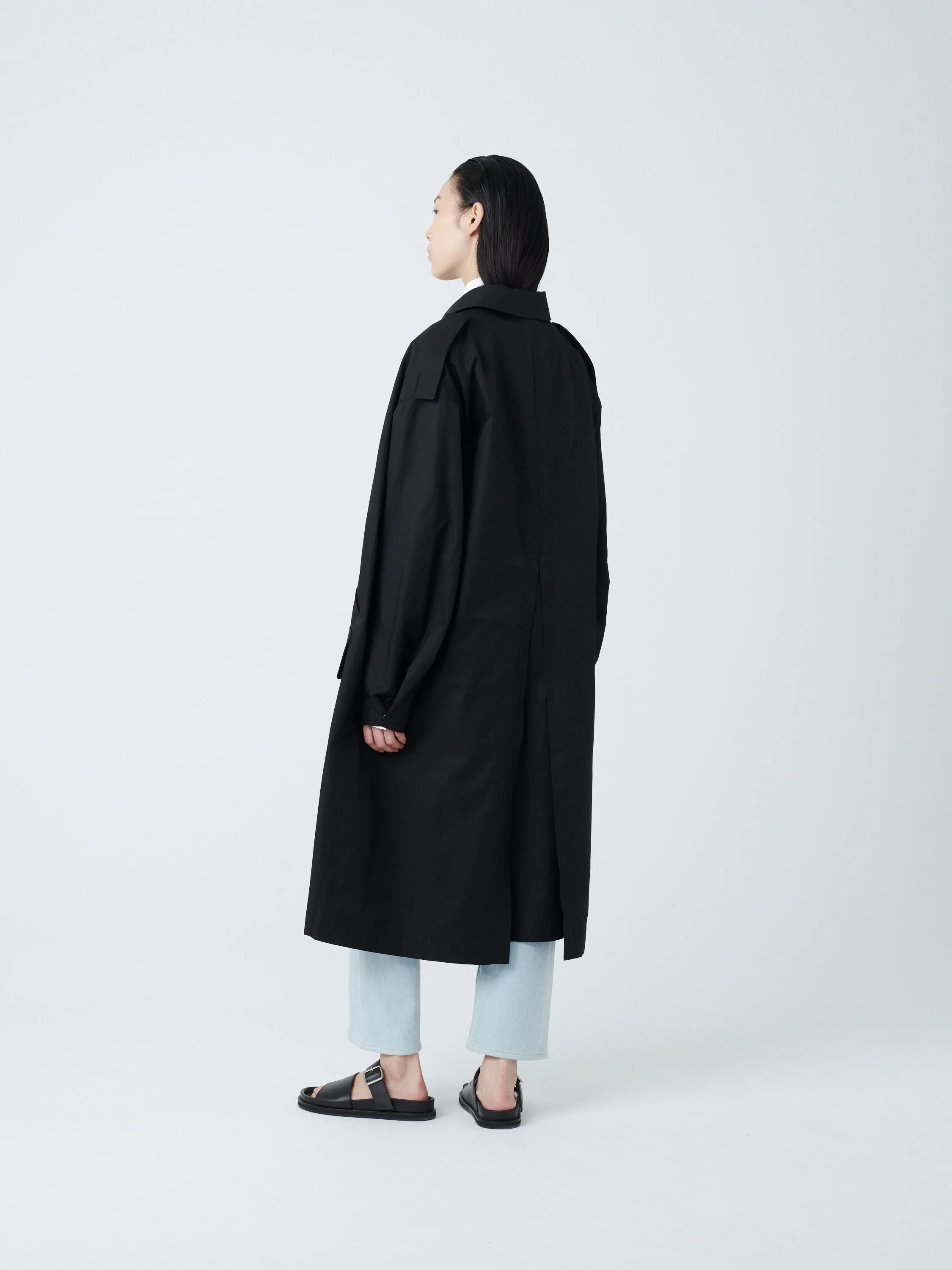 Diphu Coat in Black sold by Studio Nicholson product image thumbnail 3