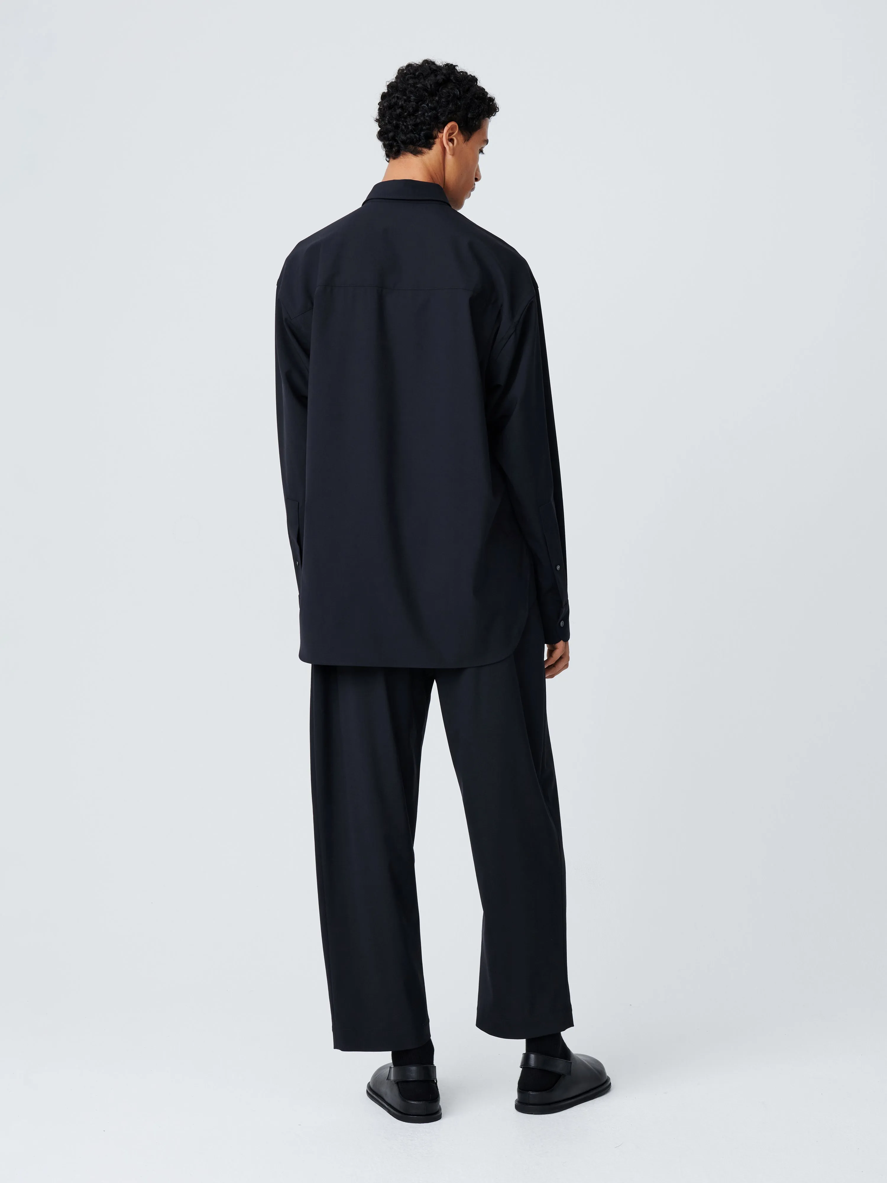 Tuck Tropical Wool Pant in Darkest Navy sold by Studio Nicholson product image thumbnail 4