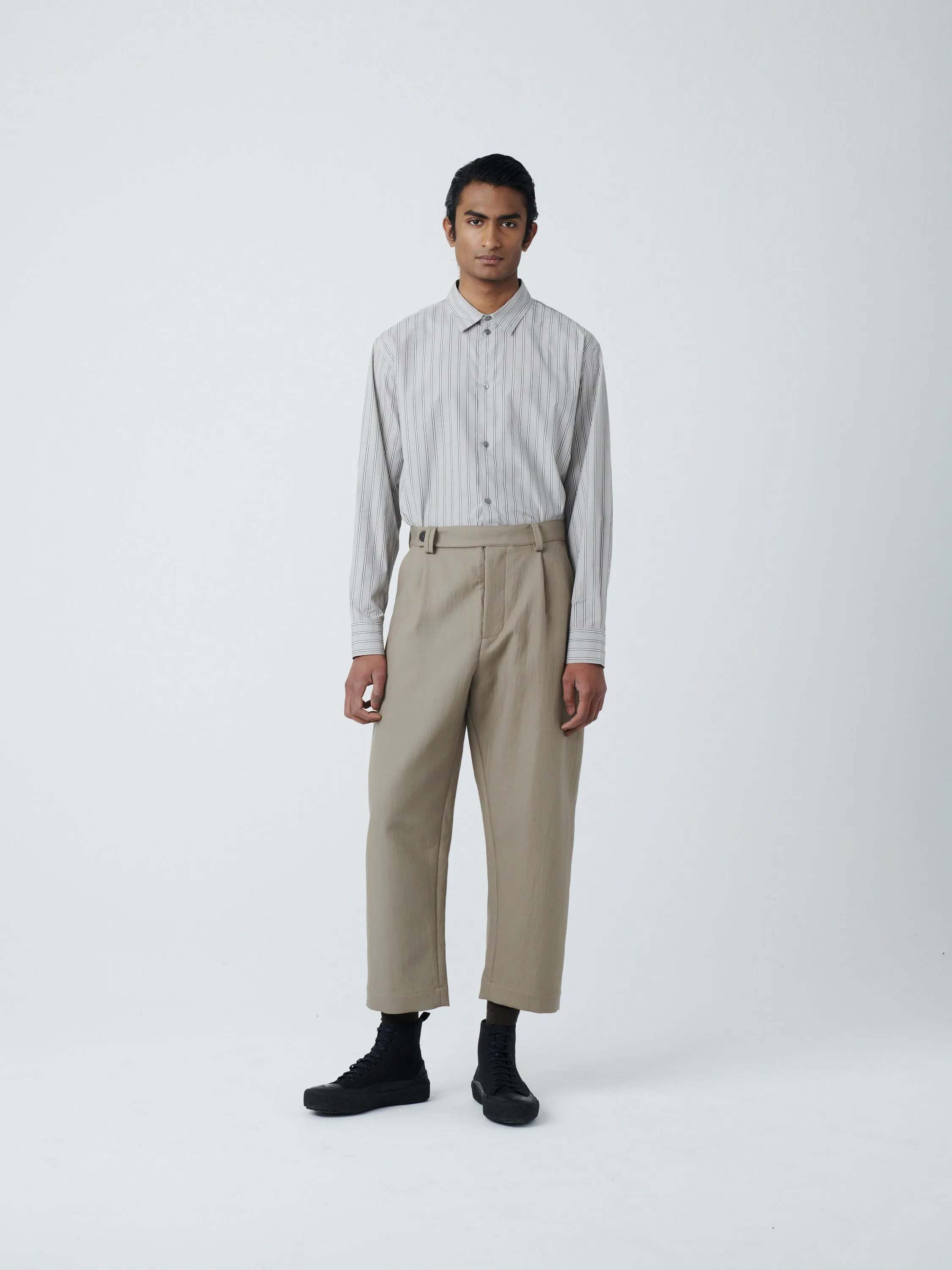 Voli Pant in Stone sold by Studio Nicholson