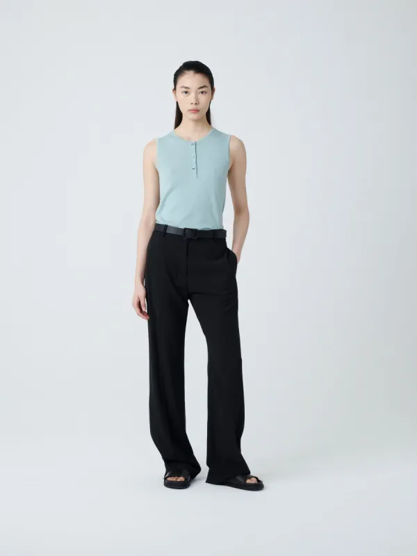 Acea Knit Vest in Blue Surf made by Studio Nicholson