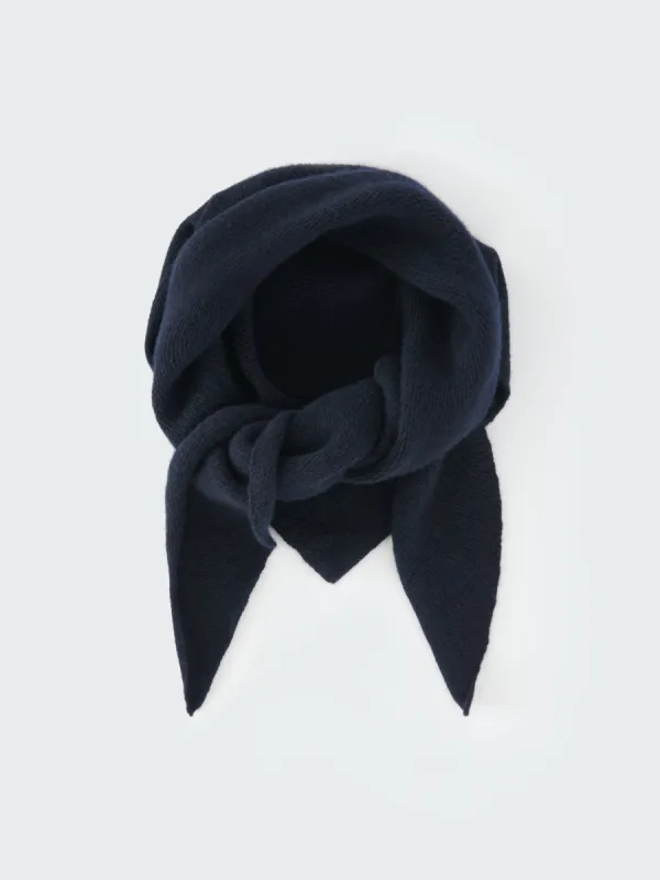 Trigon Scarf in Darkest Navy made by Studio Nicholson