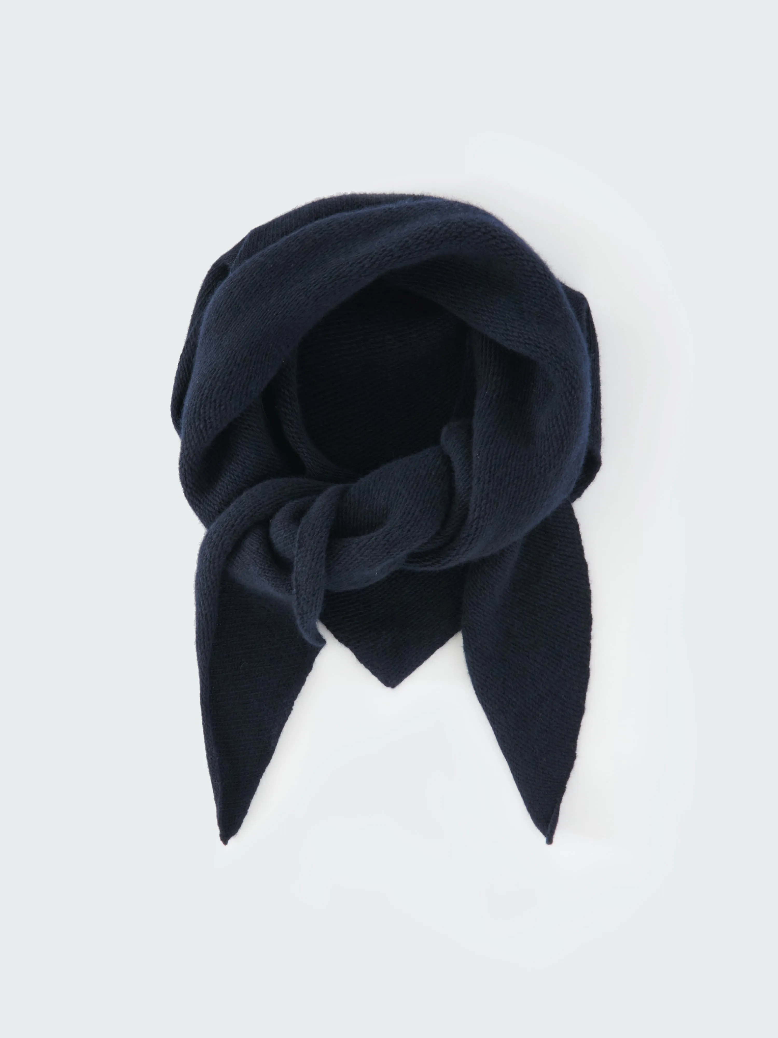 Trigon Scarf in Darkest Navy sold by Studio Nicholson