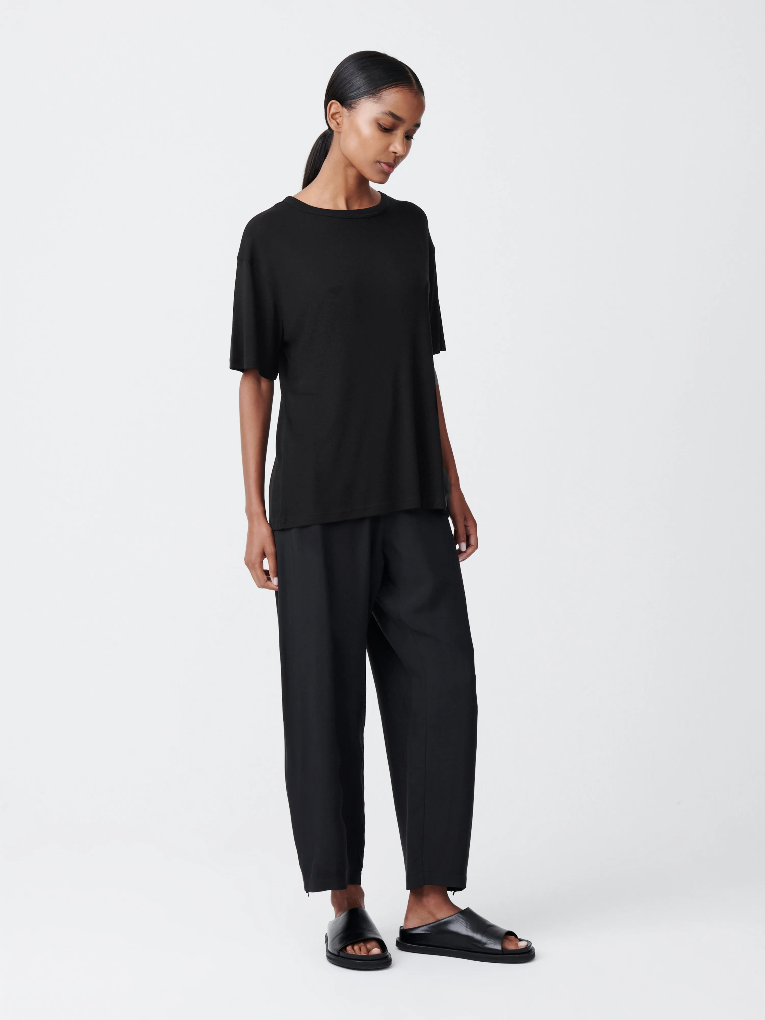 Rond T-Shirt in Black sold by Studio Nicholson product image thumbnail 3