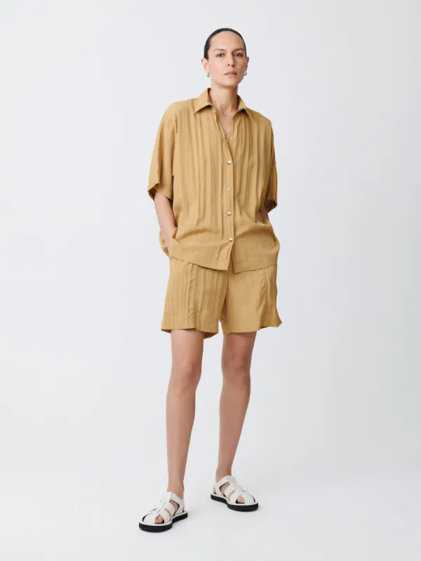 Kanno Shirt in Sand sold by Studio Nicholson