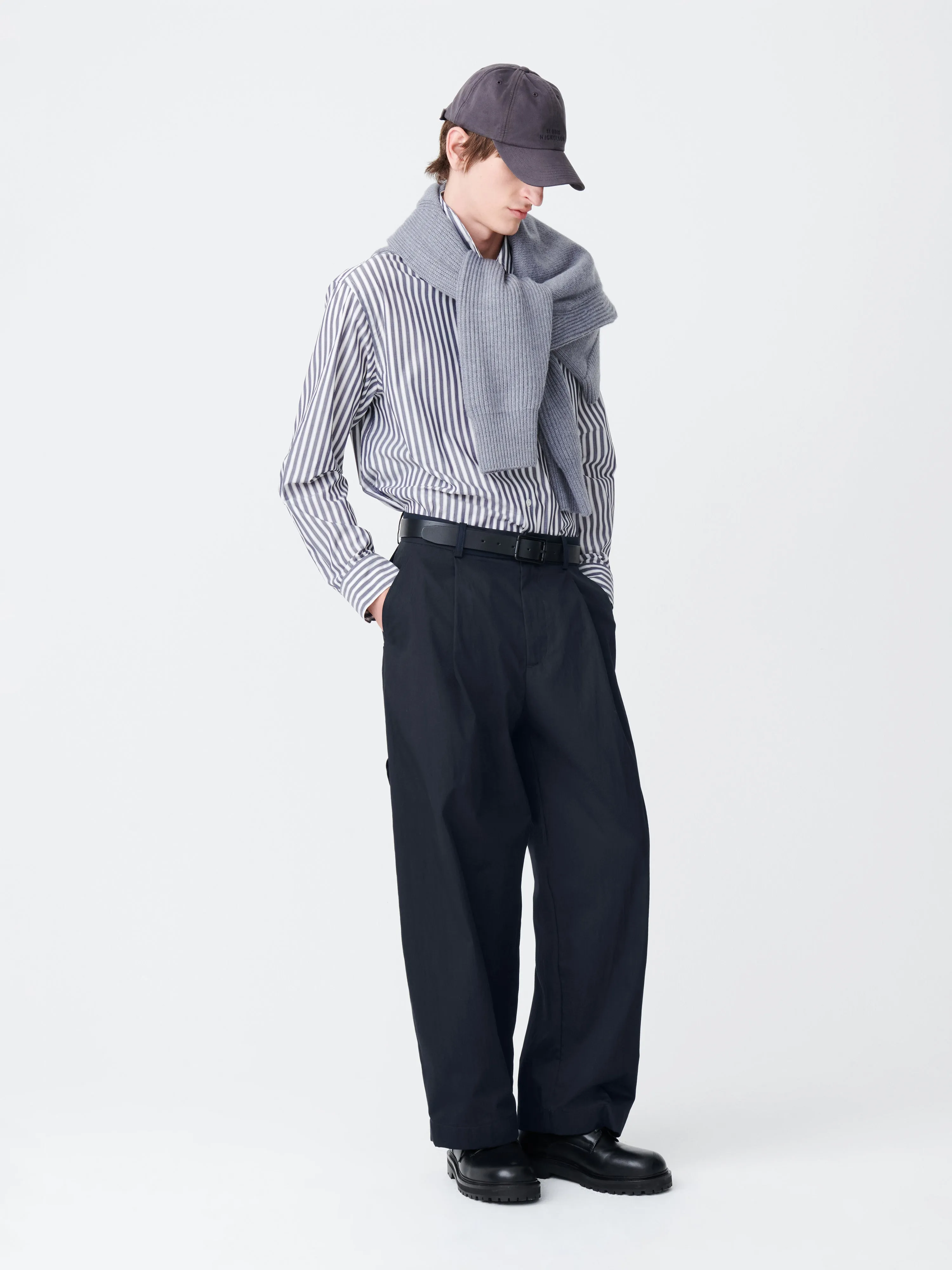 Bridges Pant in Dark Navy sold by Studio Nicholson