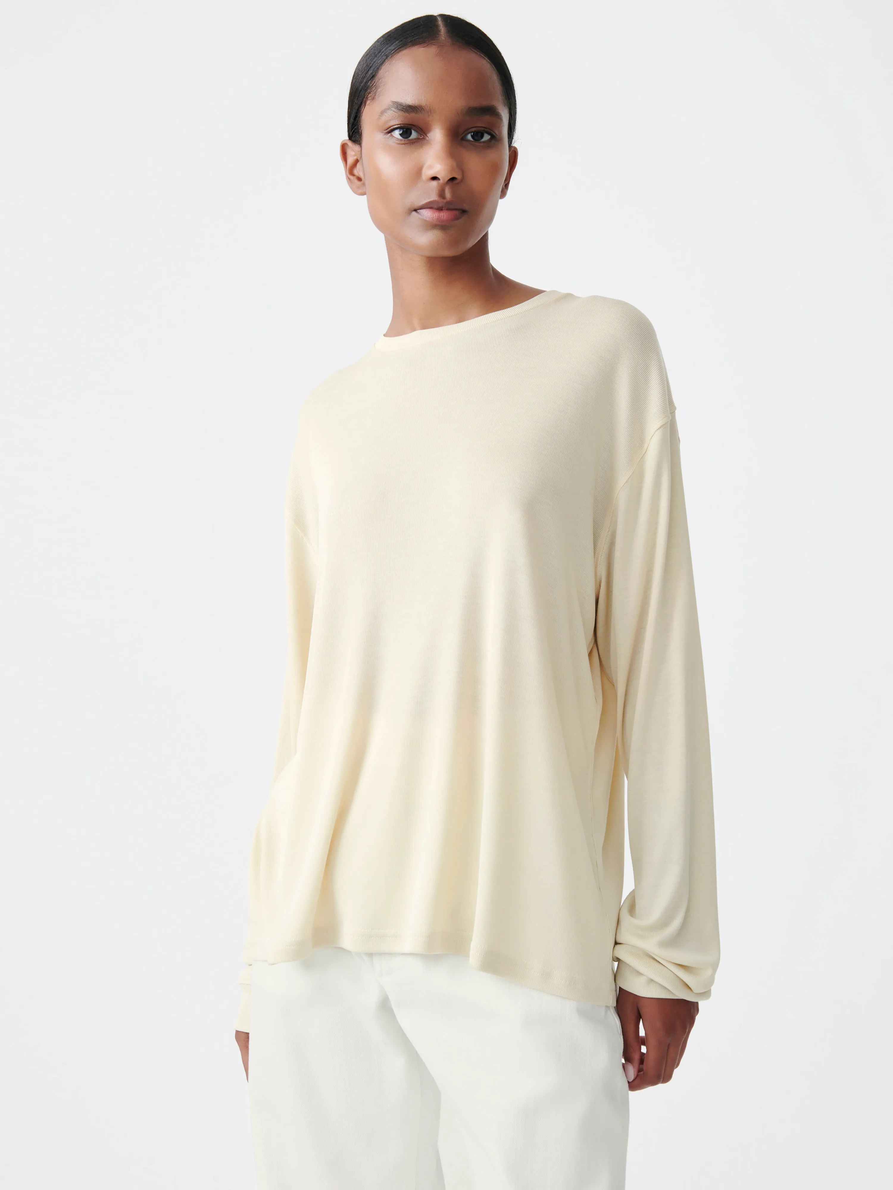 Simmons Lyocell T-Shirt in Bamboo sold by Studio Nicholson