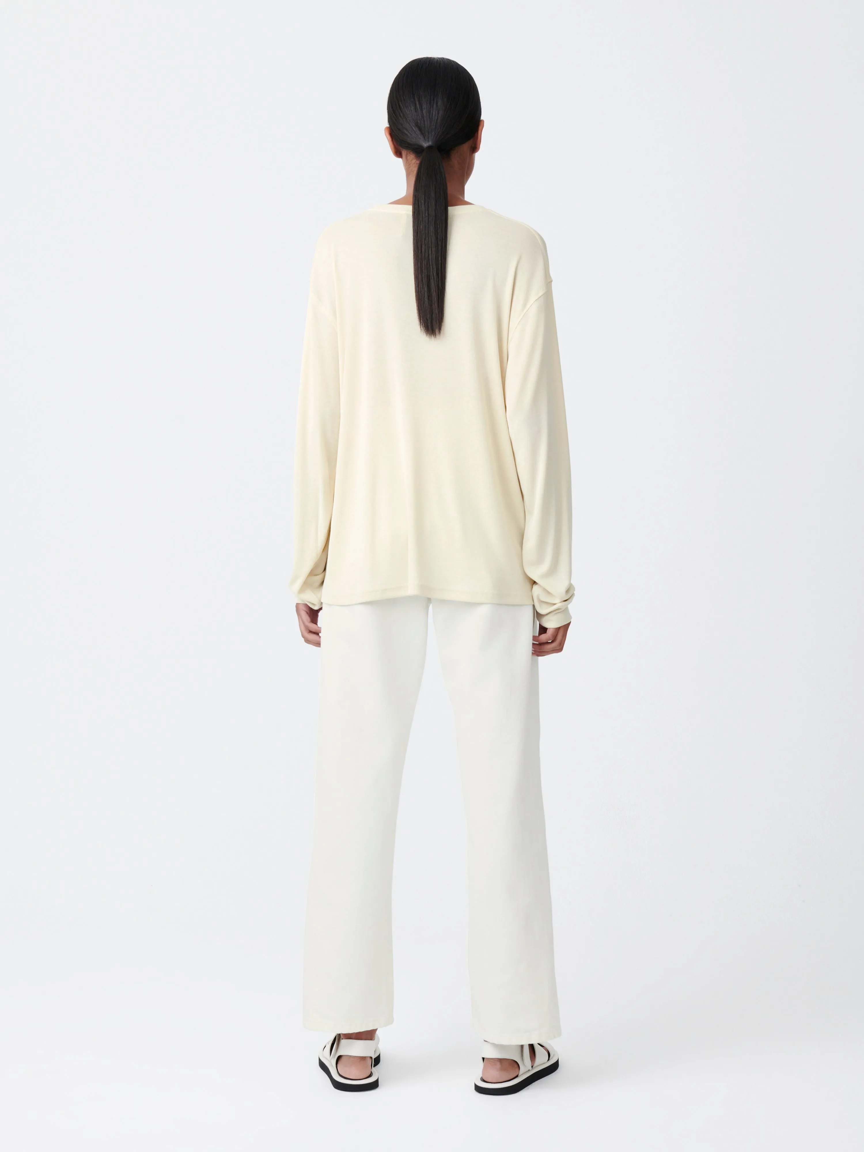 Simmons Lyocell T-Shirt in Bamboo sold by Studio Nicholson product image thumbnail 4