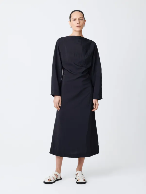 Argyle Dress in Darkest Navy made by Studio Nicholson