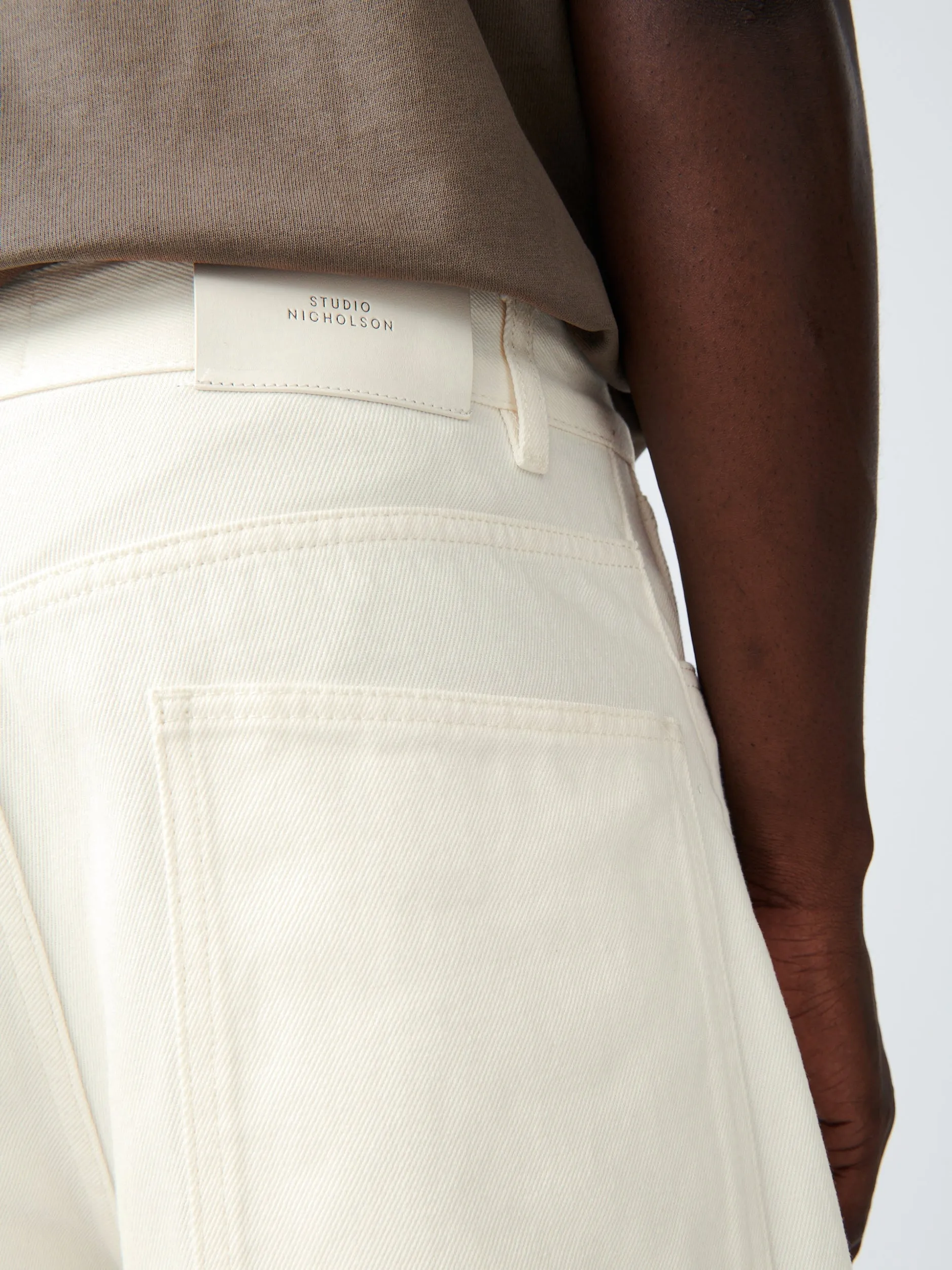 Land Denim Pant in Parchment sold by Studio Nicholson product image thumbnail 5