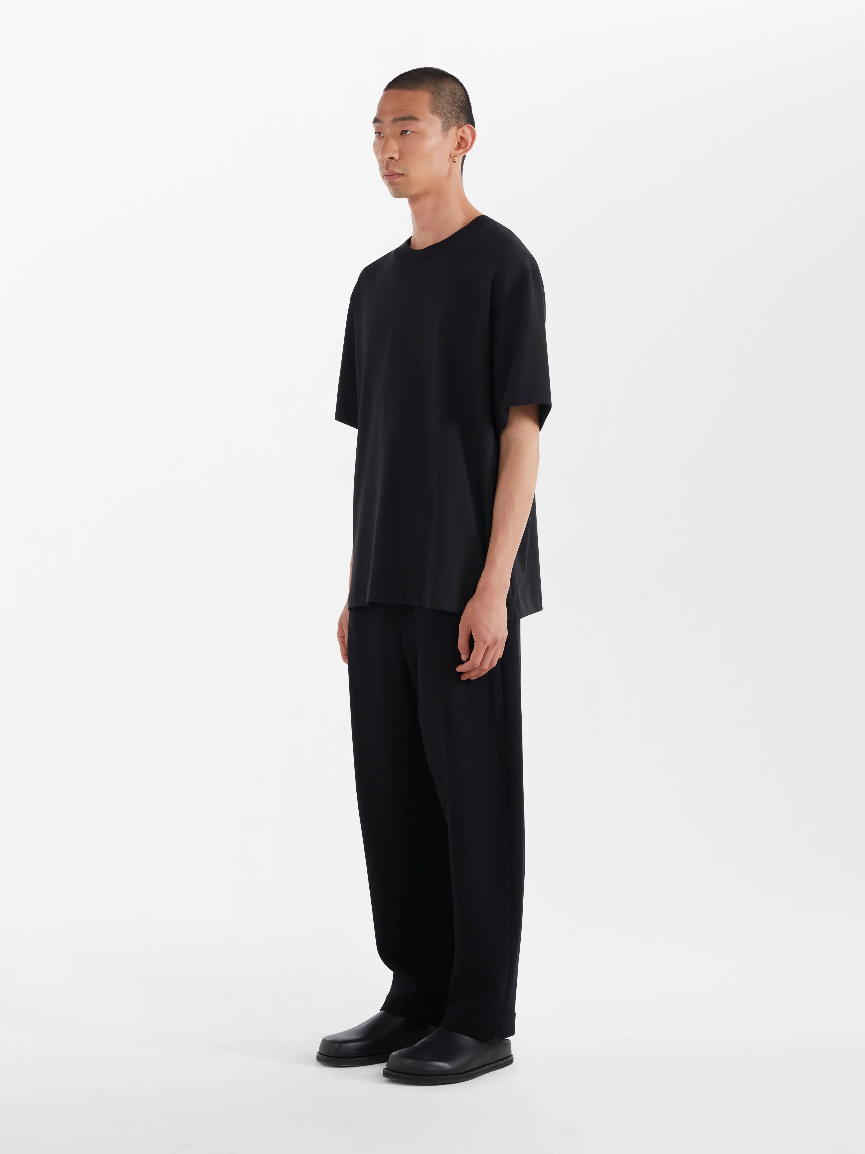 Lay T-Shirt in Black sold by Studio Nicholson product image thumbnail 2