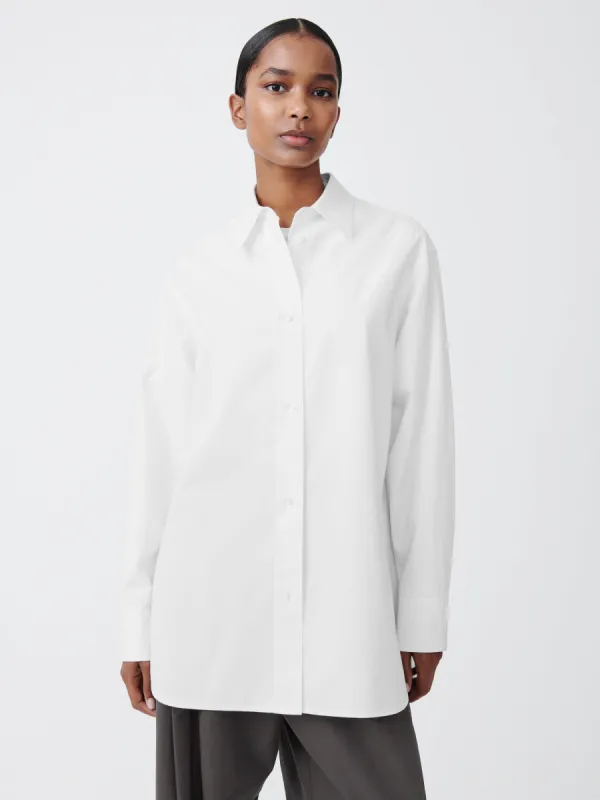 Santos Oxford Shirt in Optic White sold by Studio Nicholson