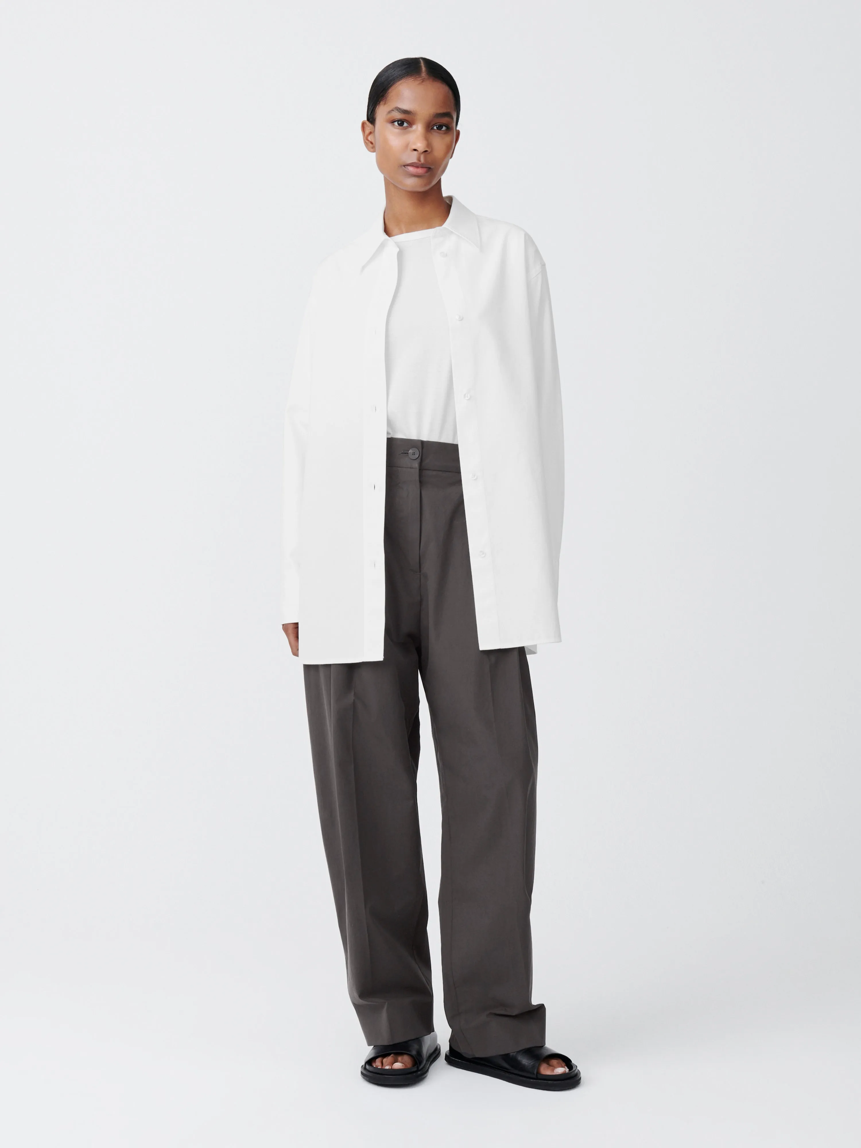 Santos Oxford Shirt in Optic White sold by Studio Nicholson product image thumbnail 2