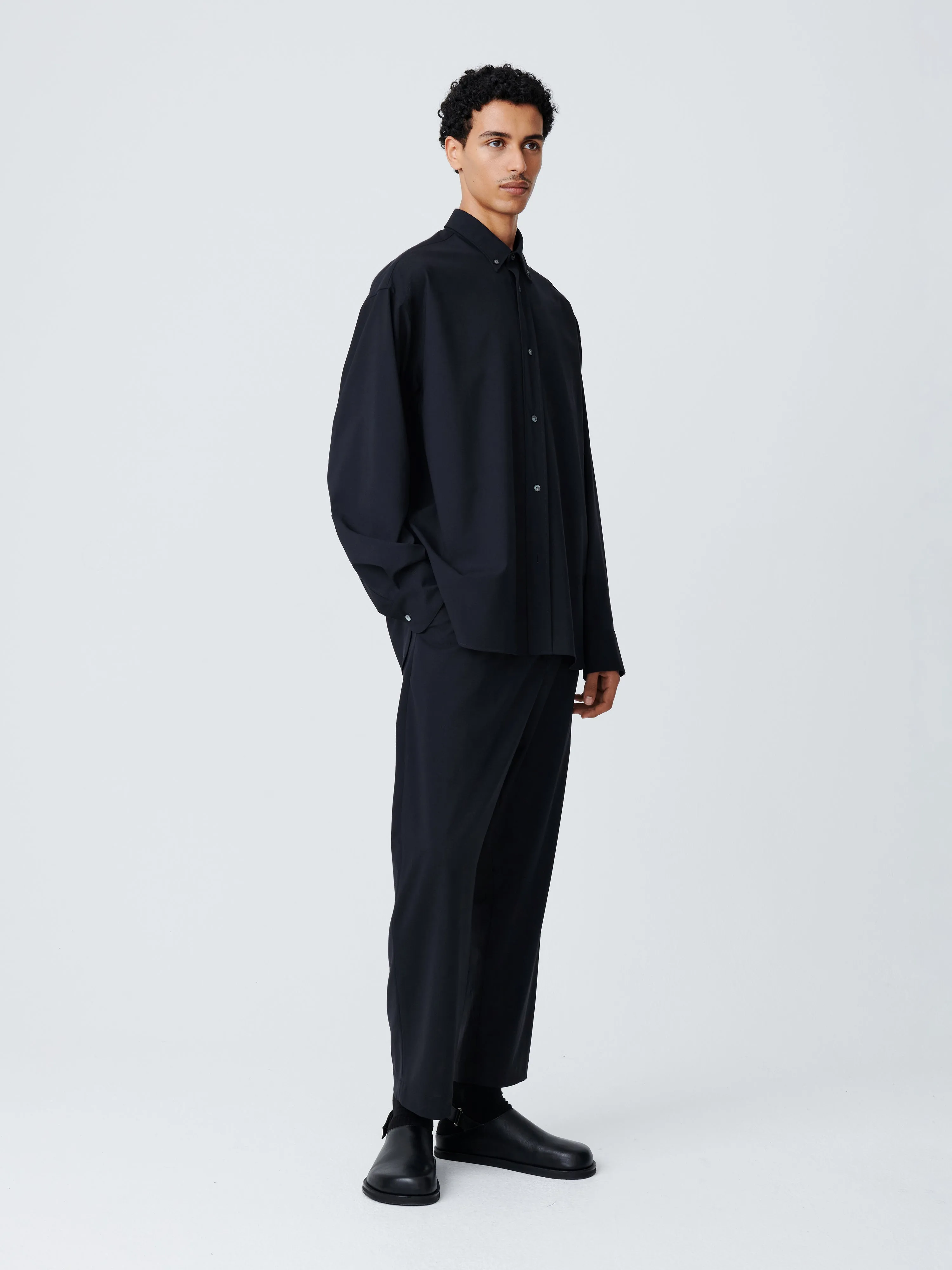 Jude Tropical Wool Shirt in Darkest Navy sold by Studio Nicholson product image thumbnail 3