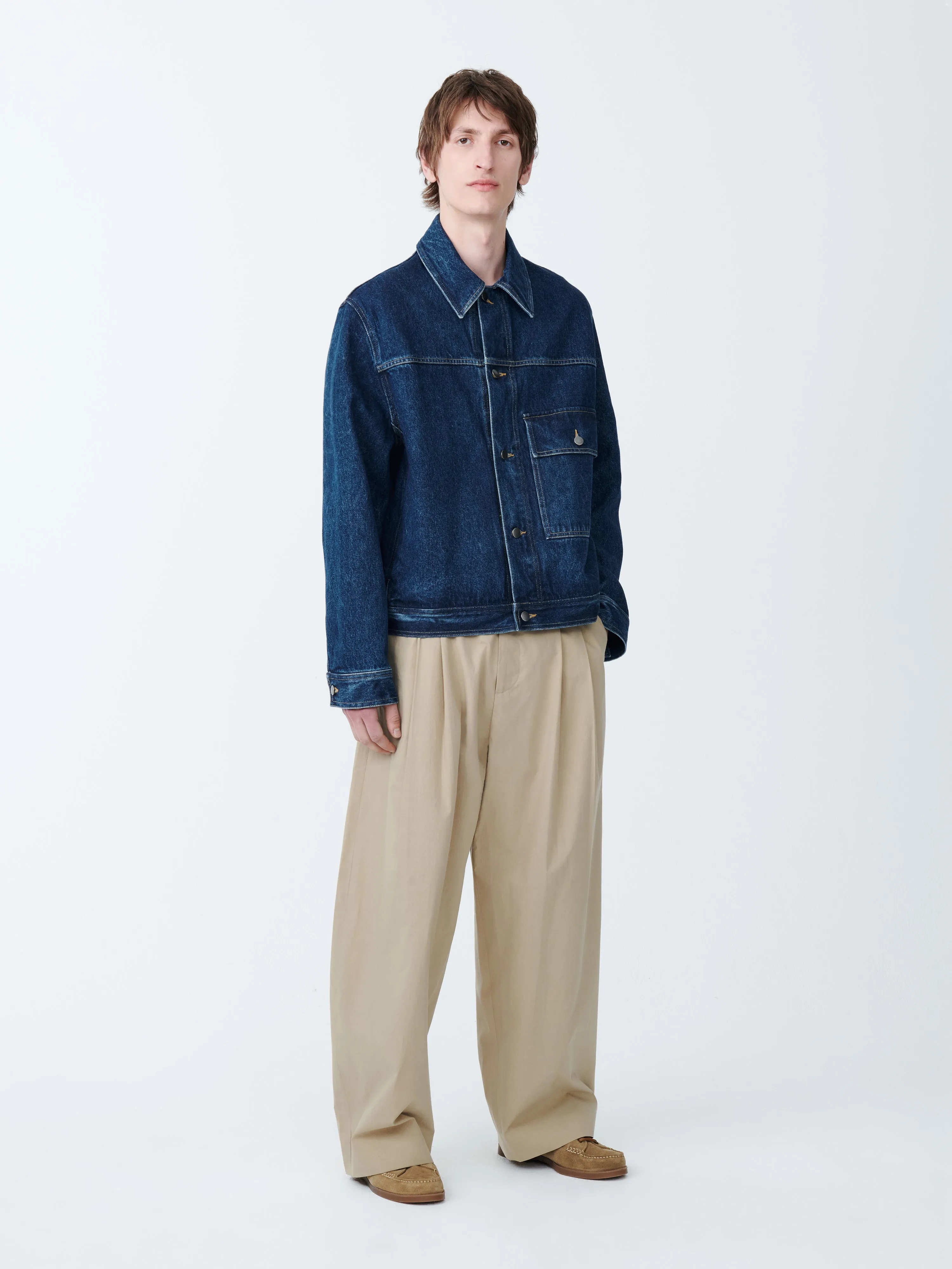 Line Pant in Dark Stone sold by Studio Nicholson