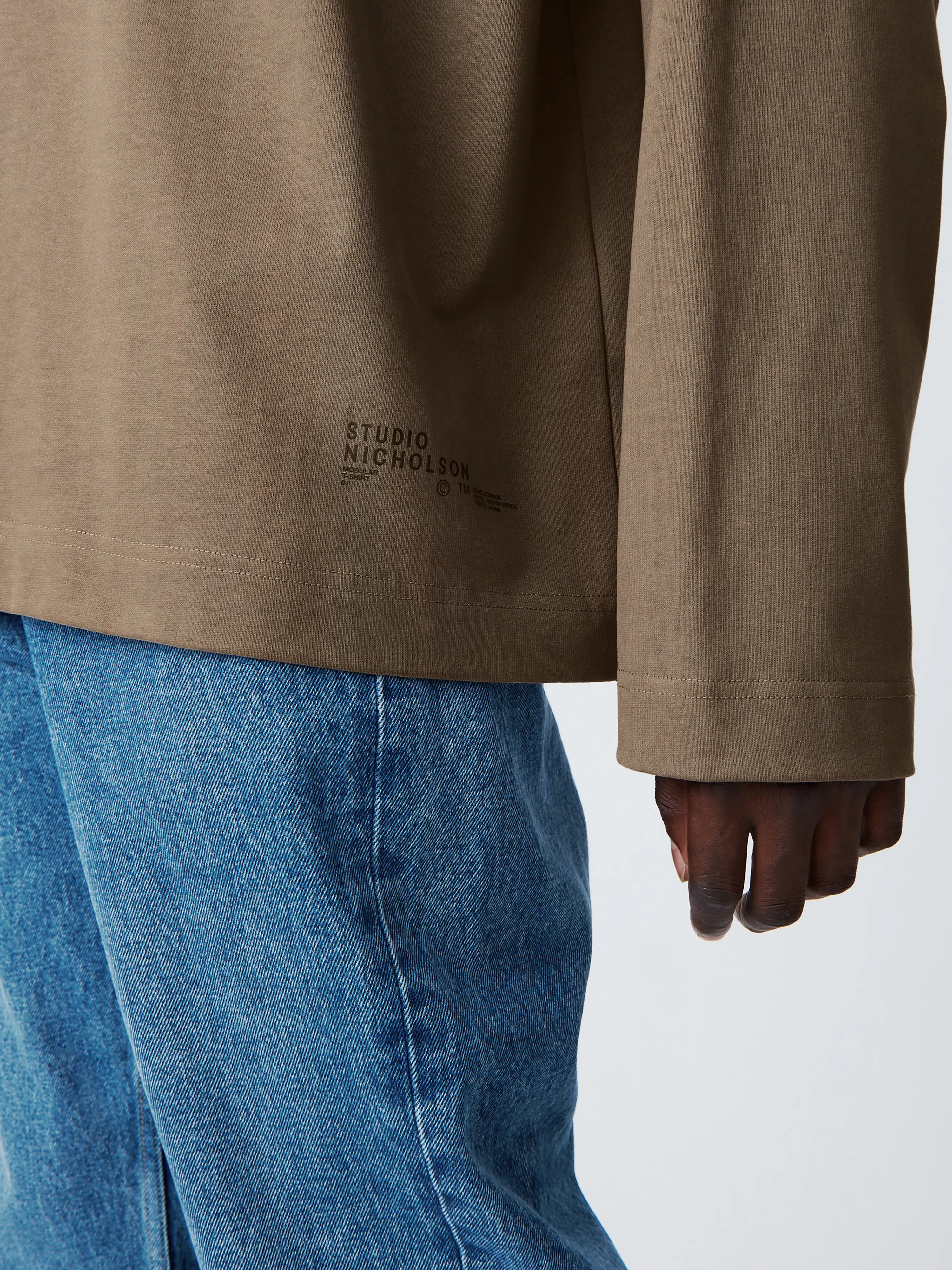 Platt T-Shirt in Rock sold by Studio Nicholson product image thumbnail 5