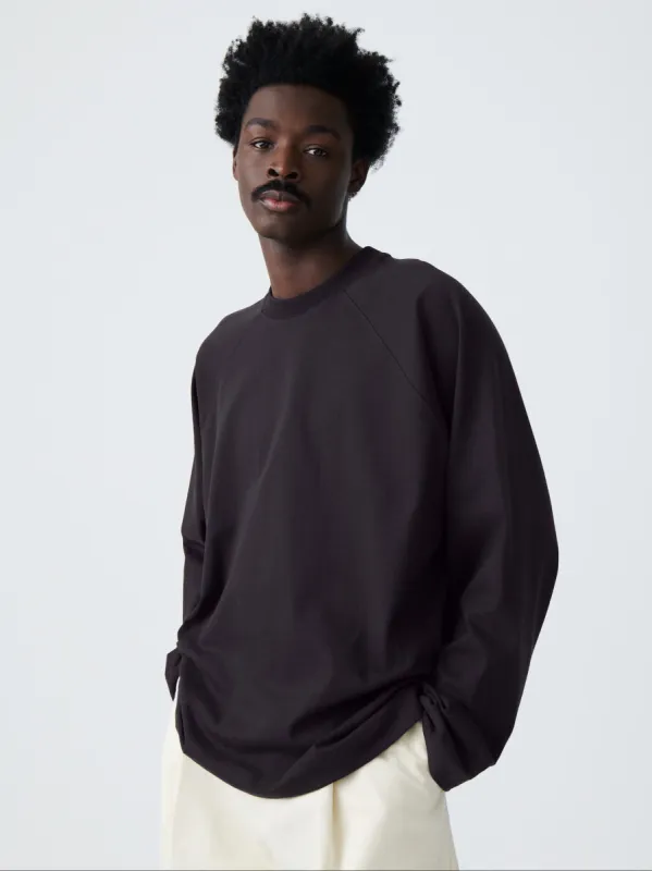 Platt T-Shirt in Black Grape made by Studio Nicholson