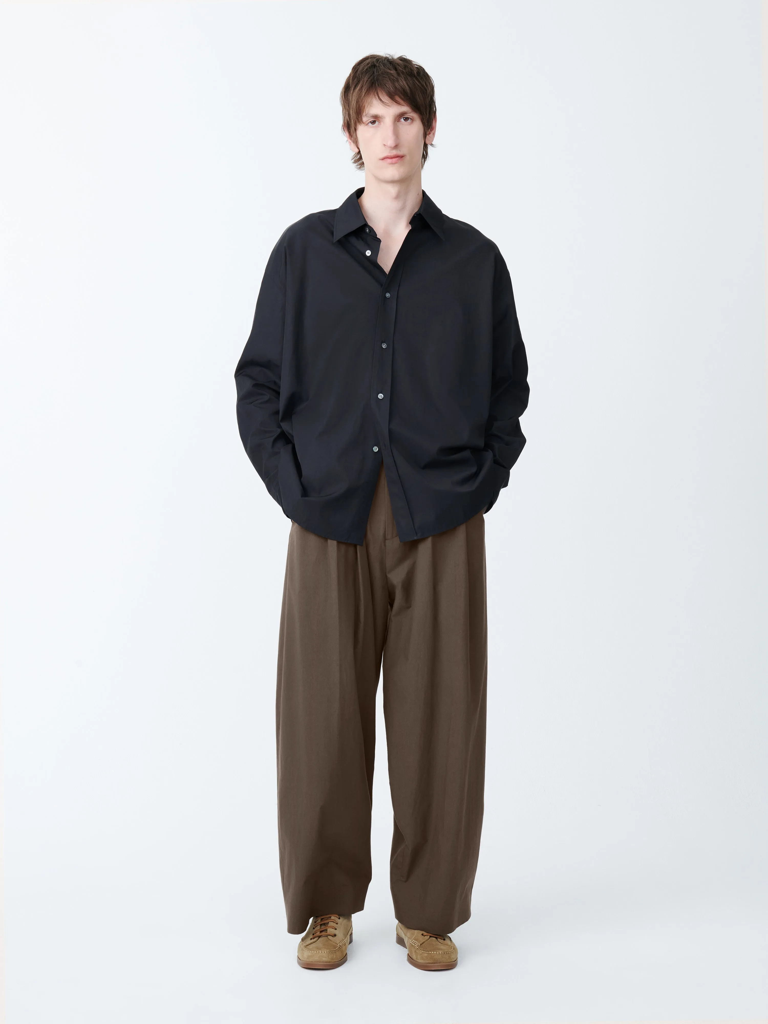 Line Pant in Bark sold by Studio Nicholson