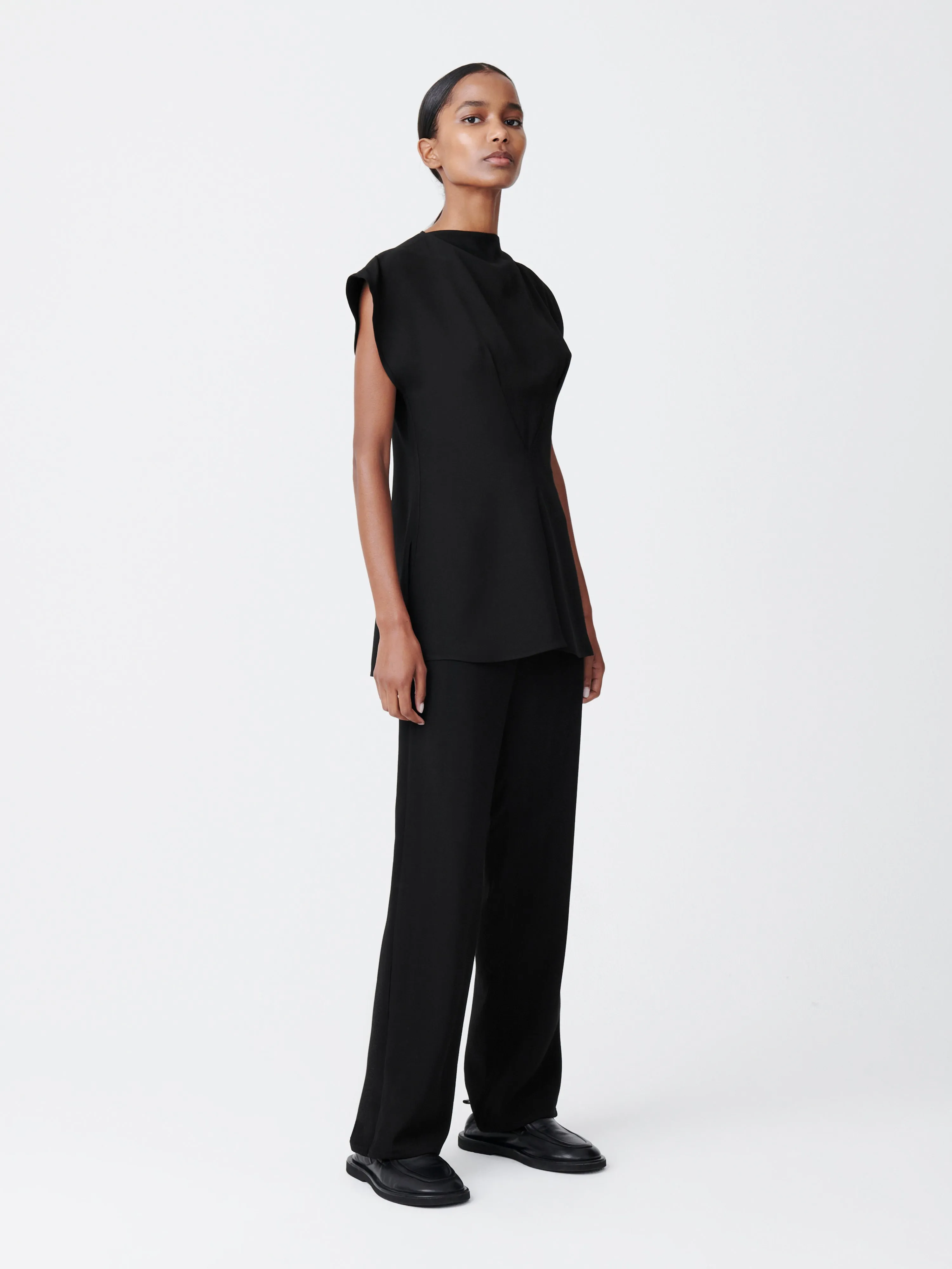 Damer Top in Black sold by Studio Nicholson product image thumbnail 4