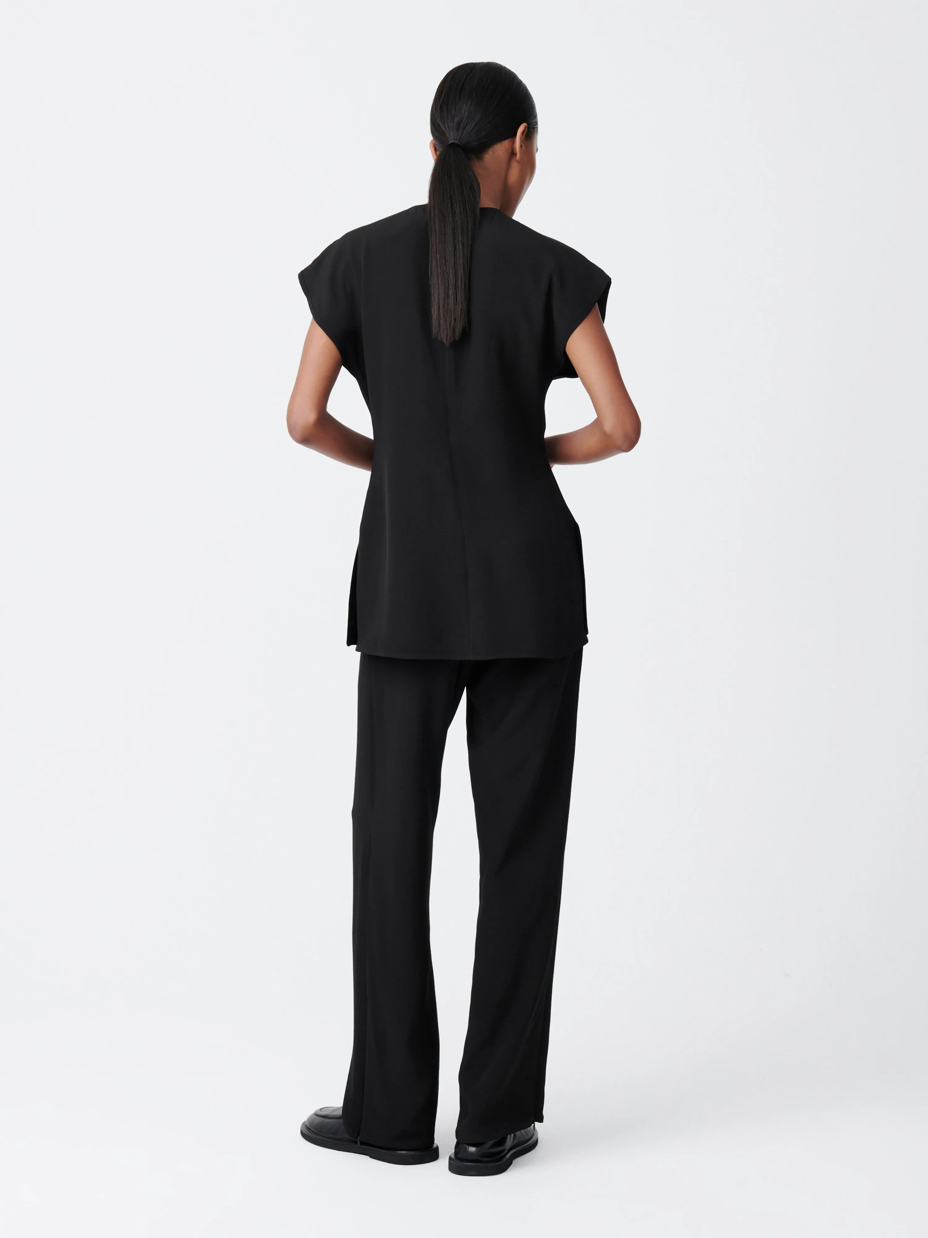 Damer Top in Black sold by Studio Nicholson product image thumbnail 5