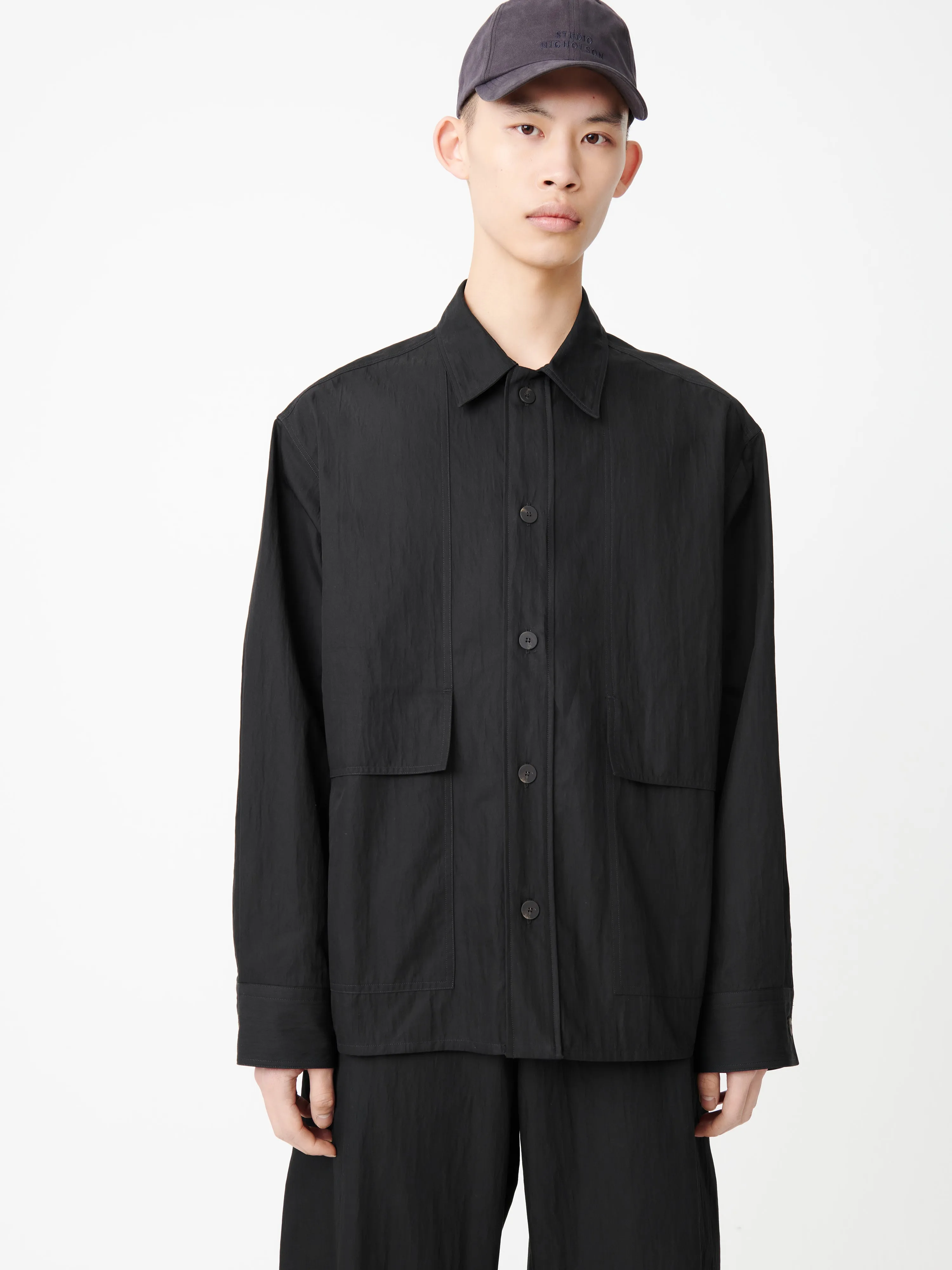 Spirit Shirt in Black sold by Studio Nicholson product image thumbnail 5