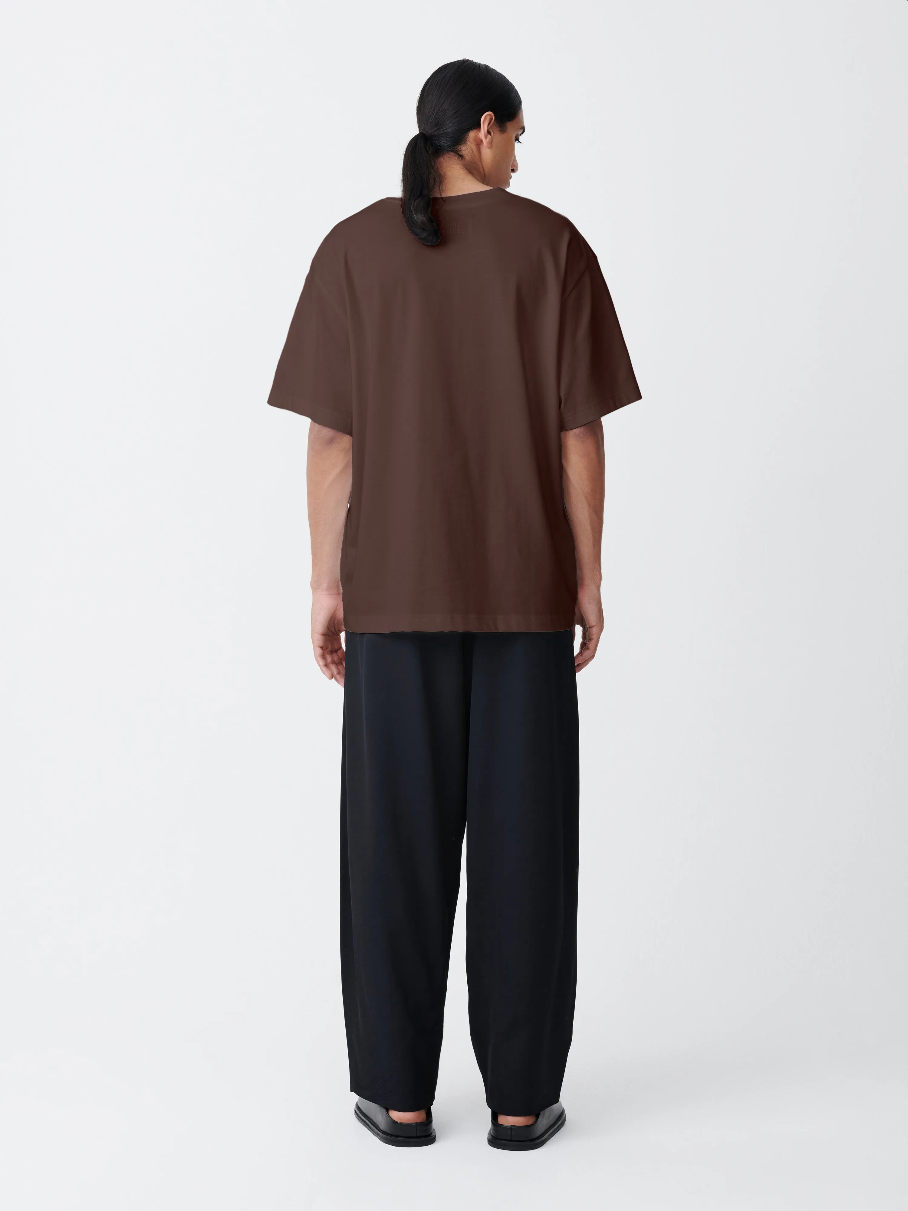 Lay T-Shirt in Chocolate sold by Studio Nicholson product image thumbnail 2