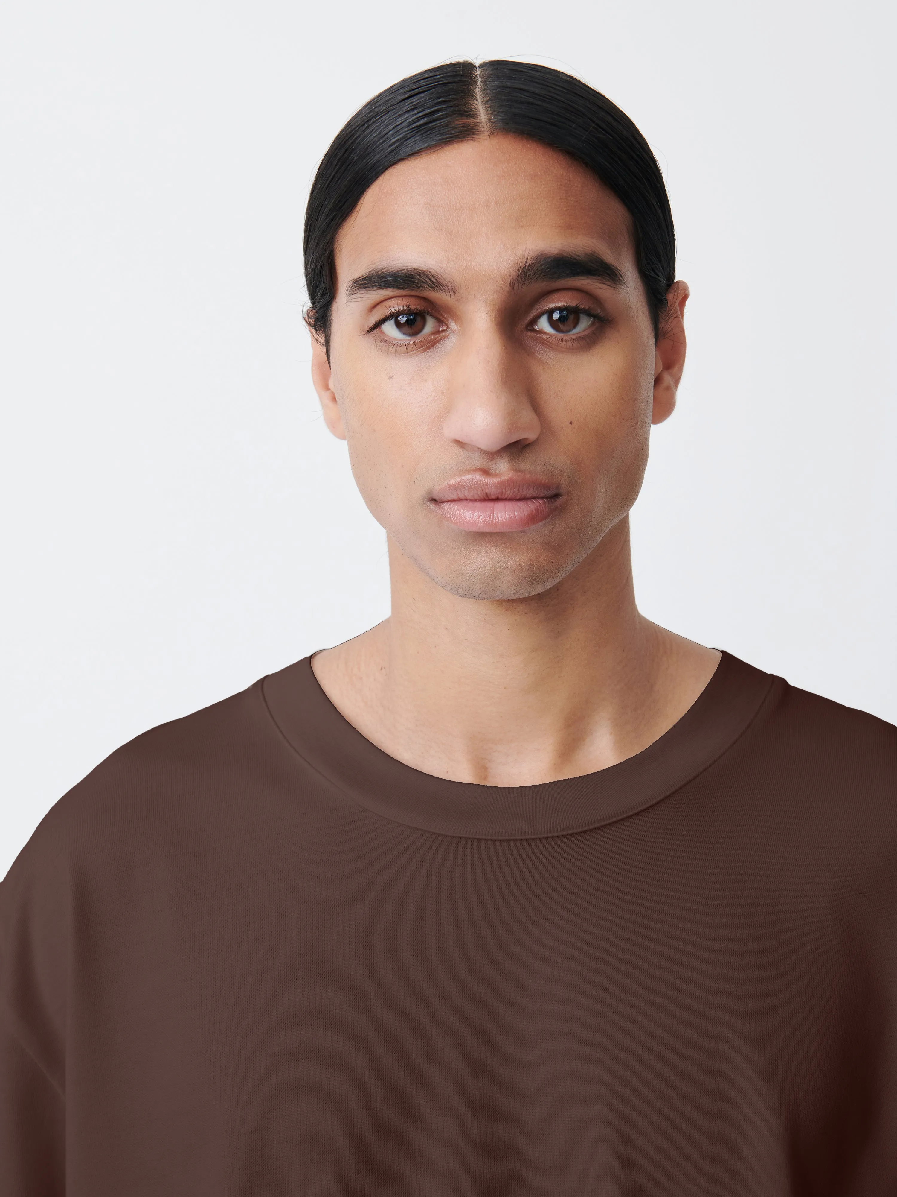 Lay T-Shirt in Chocolate sold by Studio Nicholson product image thumbnail 3