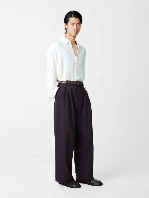 Line Pant in Espresso Brown sold by Studio Nicholson