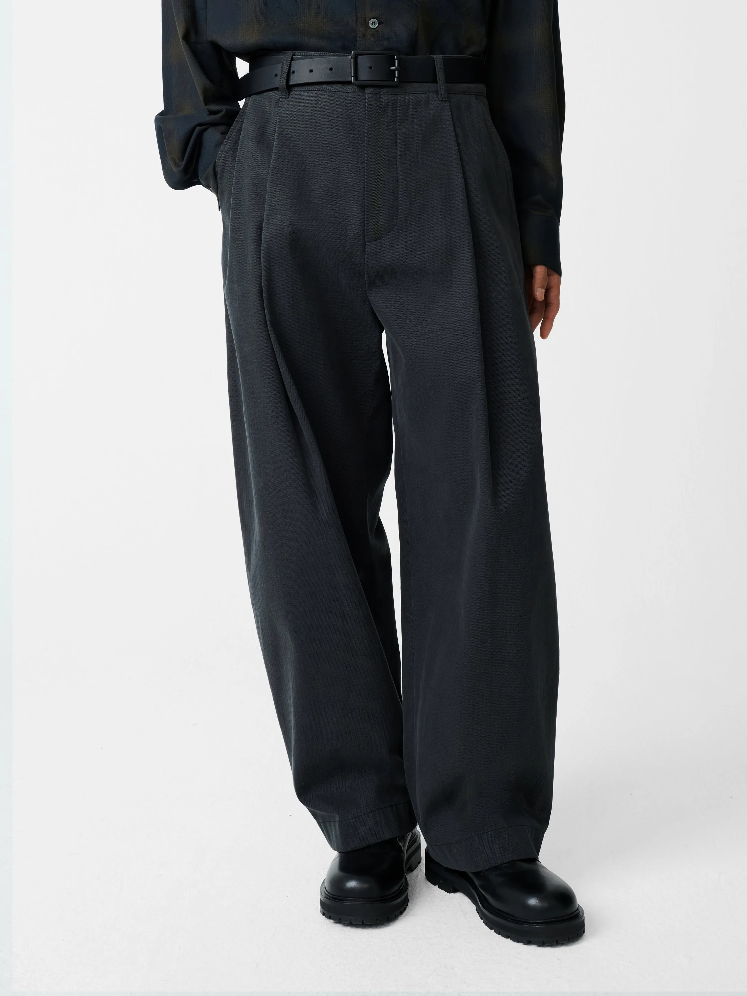 Guild Pant in Dark Fir sold by Studio Nicholson product image thumbnail 5