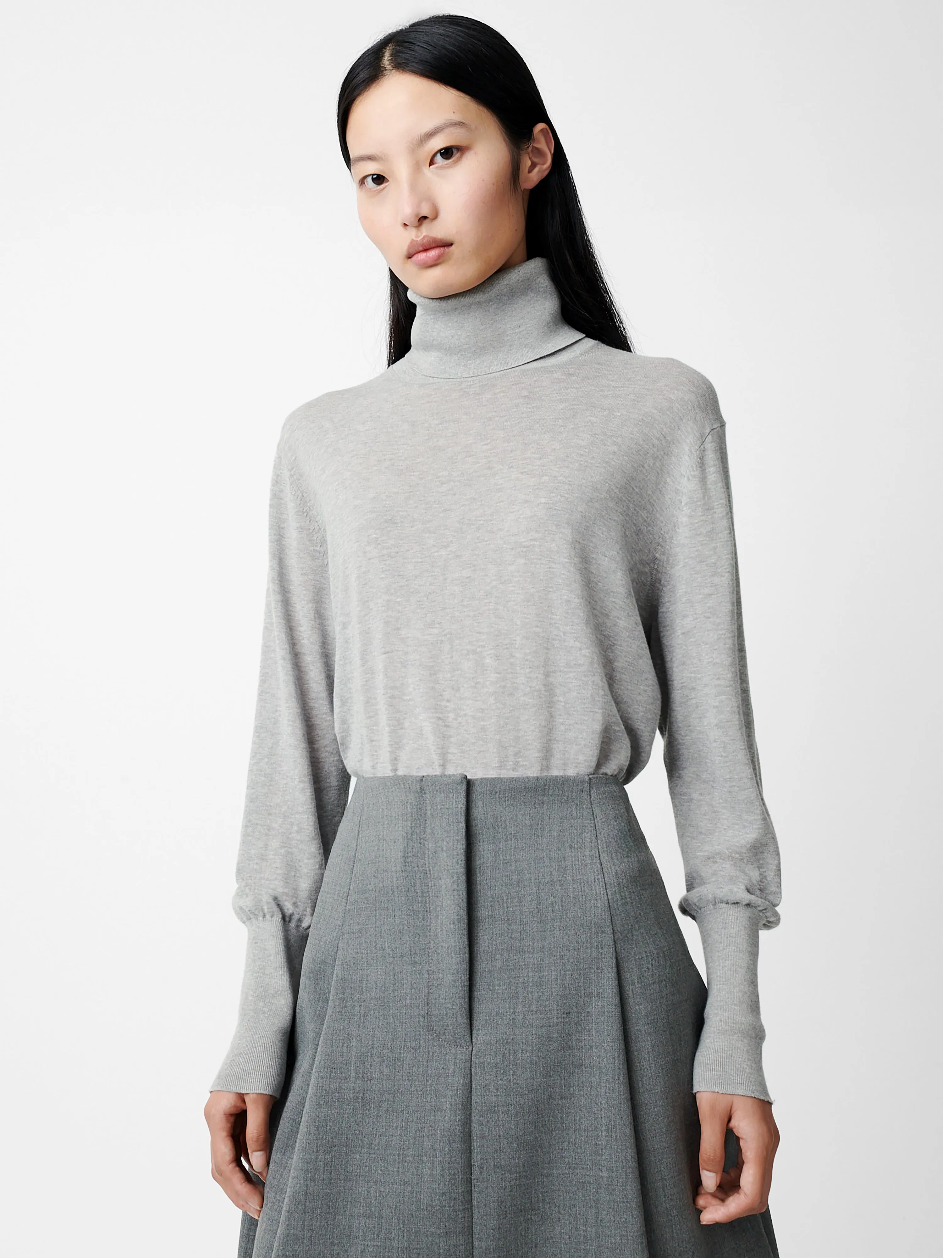 Nilo Knit in Light Grey Marl sold by Studio Nicholson