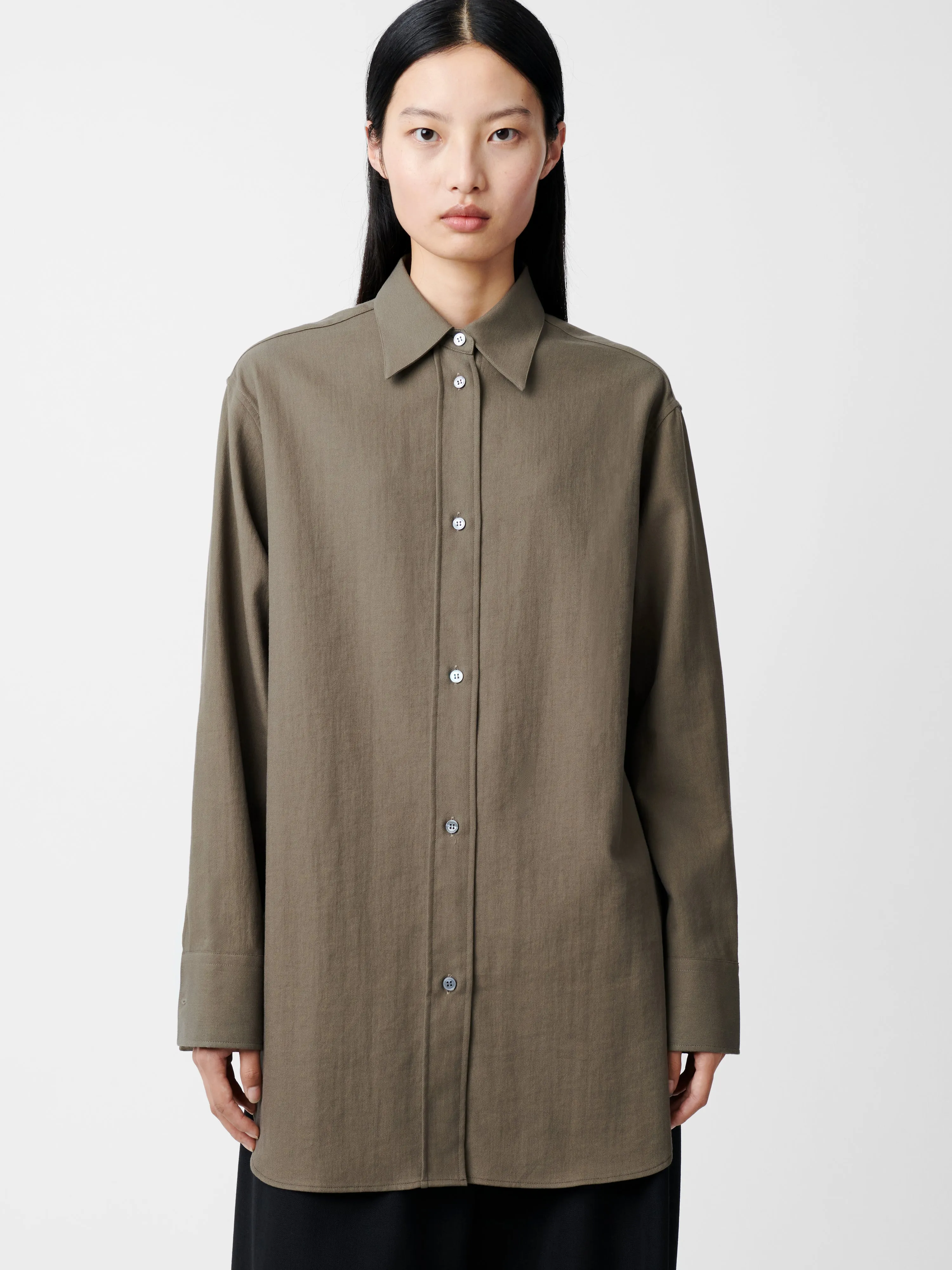 Santos Shirt in Fossil sold by Studio Nicholson