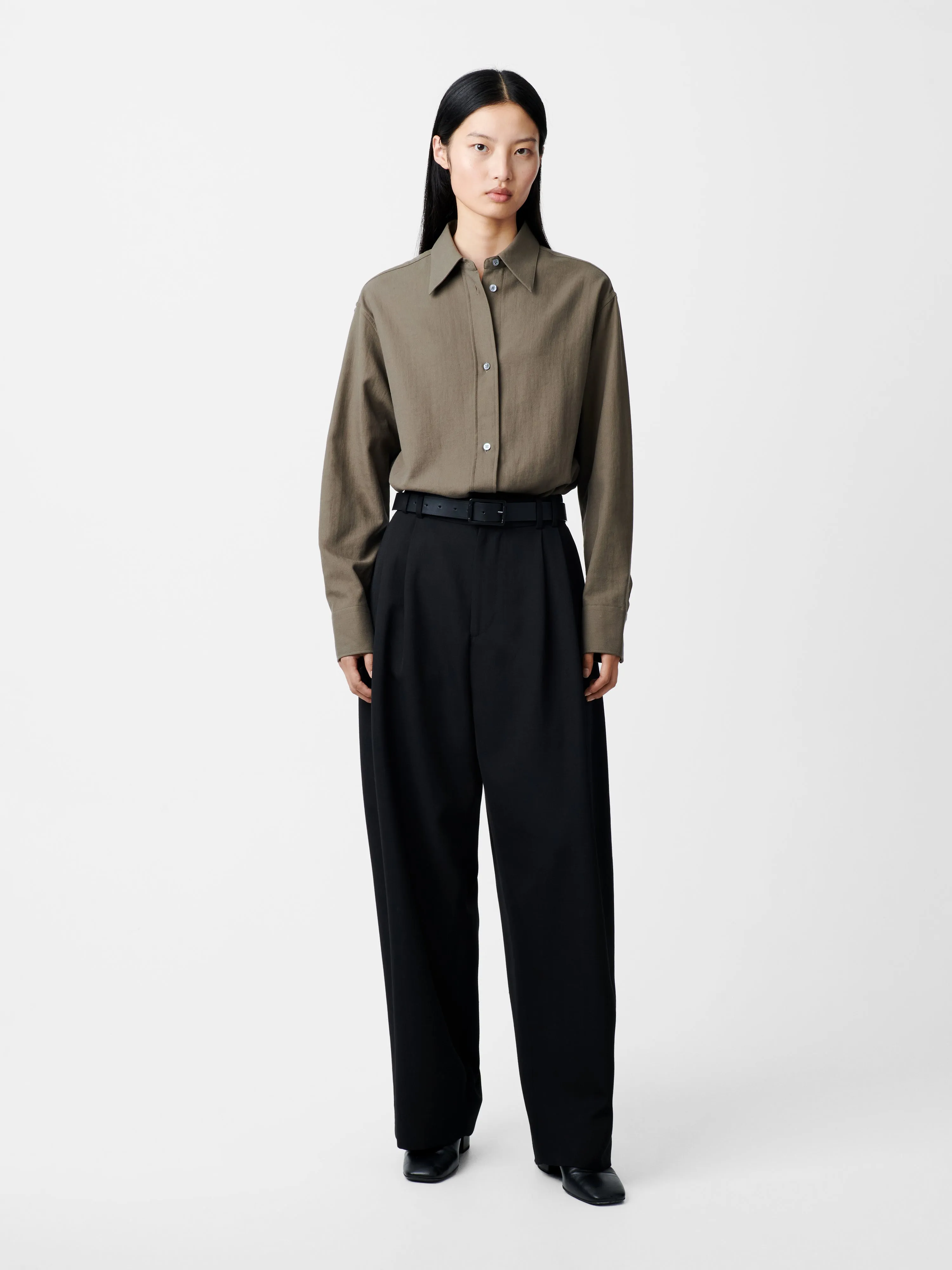 Santos Shirt in Fossil sold by Studio Nicholson product image thumbnail 2