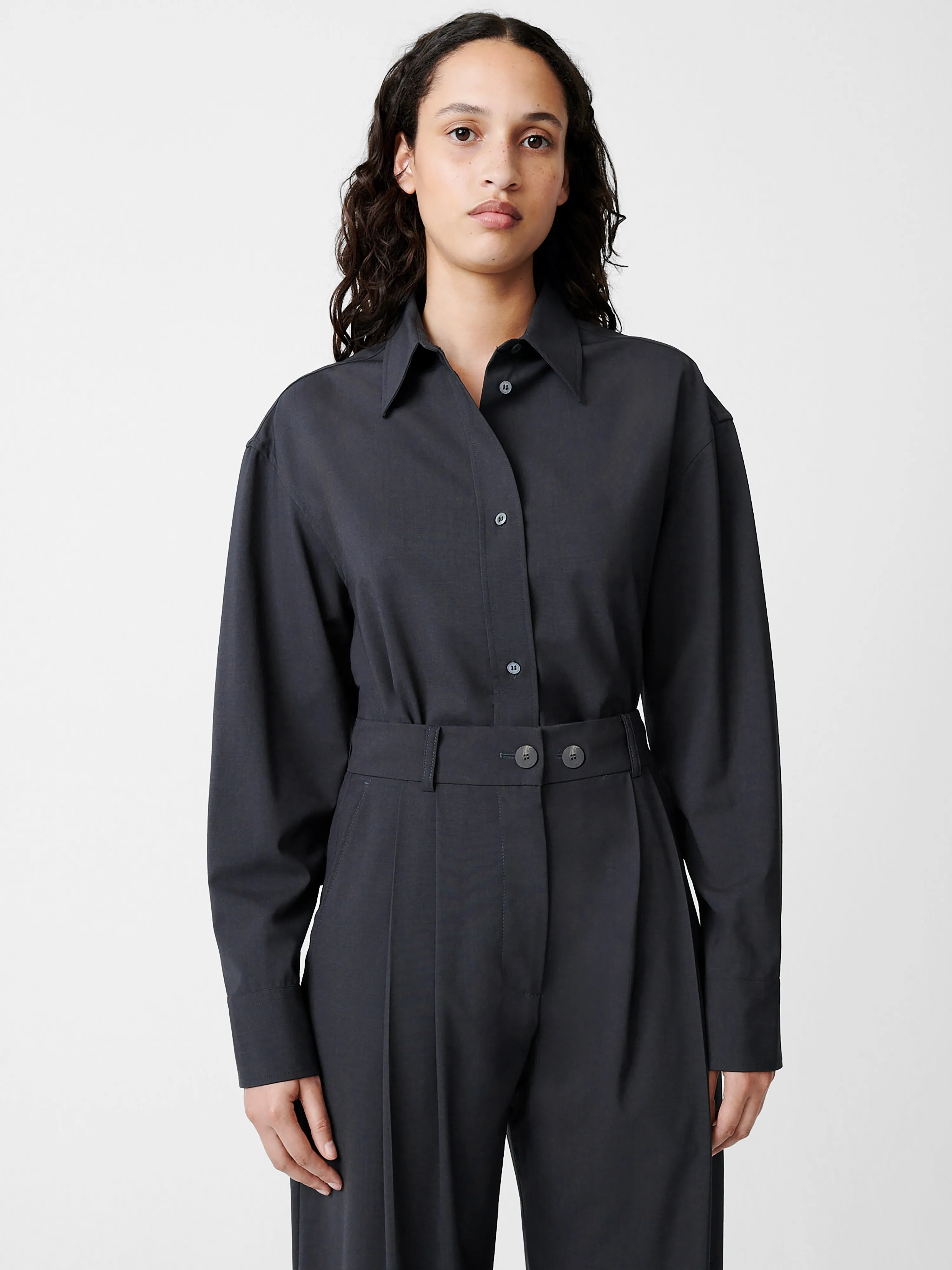 Acuna Tropical Wool Pant in Seal Blue sold by Studio Nicholson product image thumbnail 4