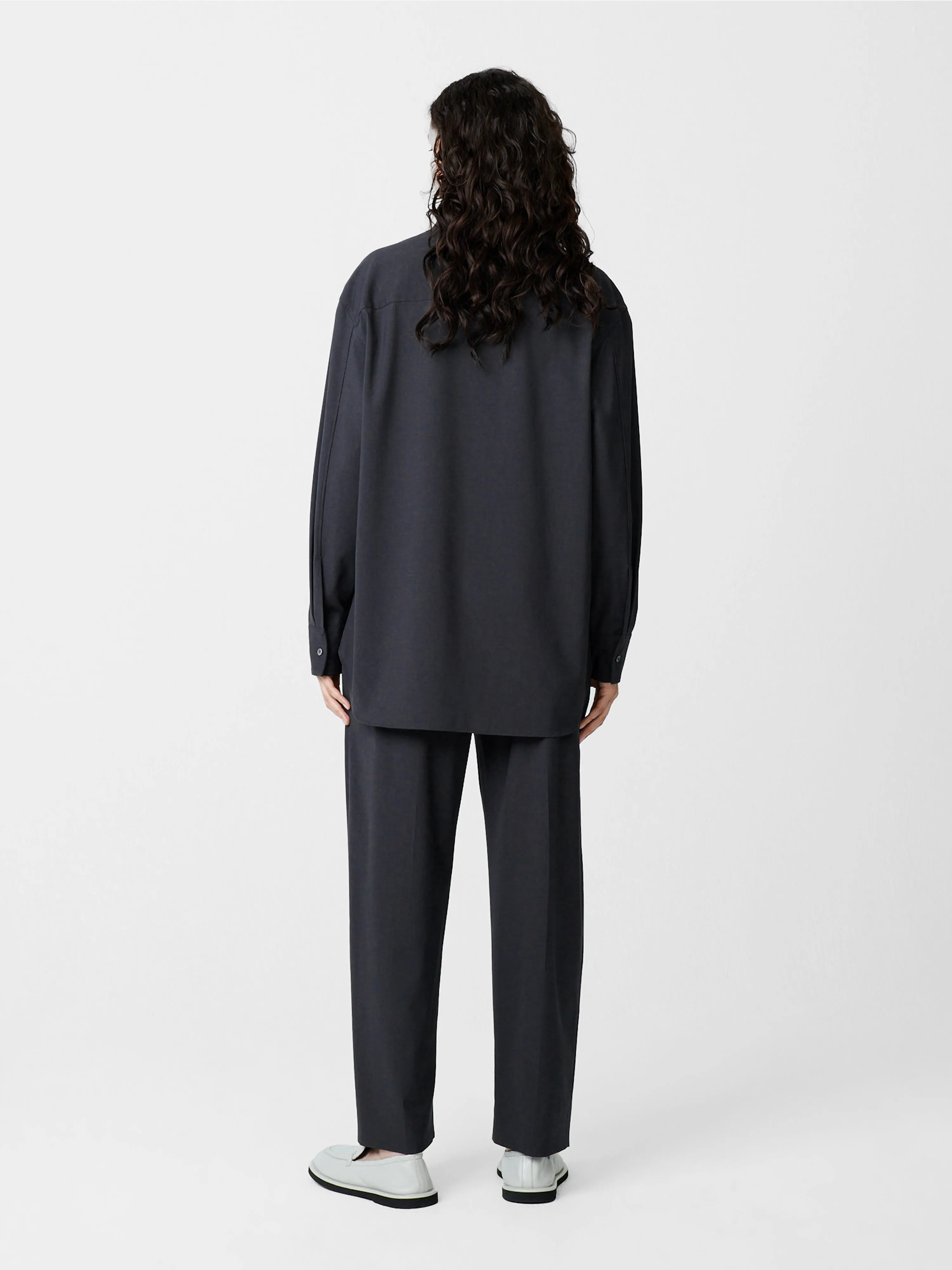Acuna Tropical Wool Pant in Seal Blue sold by Studio Nicholson product image thumbnail 5