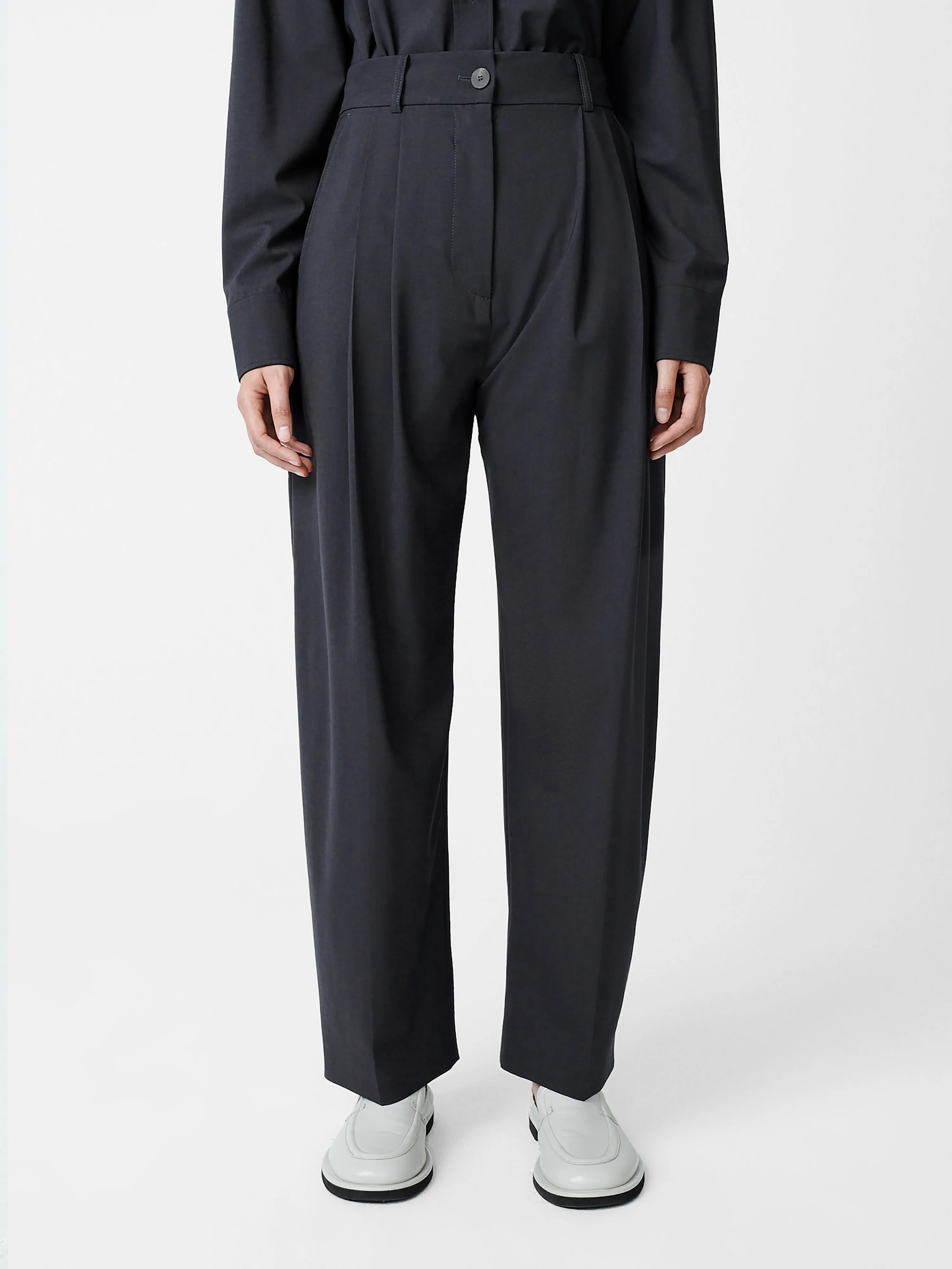 Acuna Tropical Wool Pant in Seal Blue sold by Studio Nicholson product image thumbnail 3