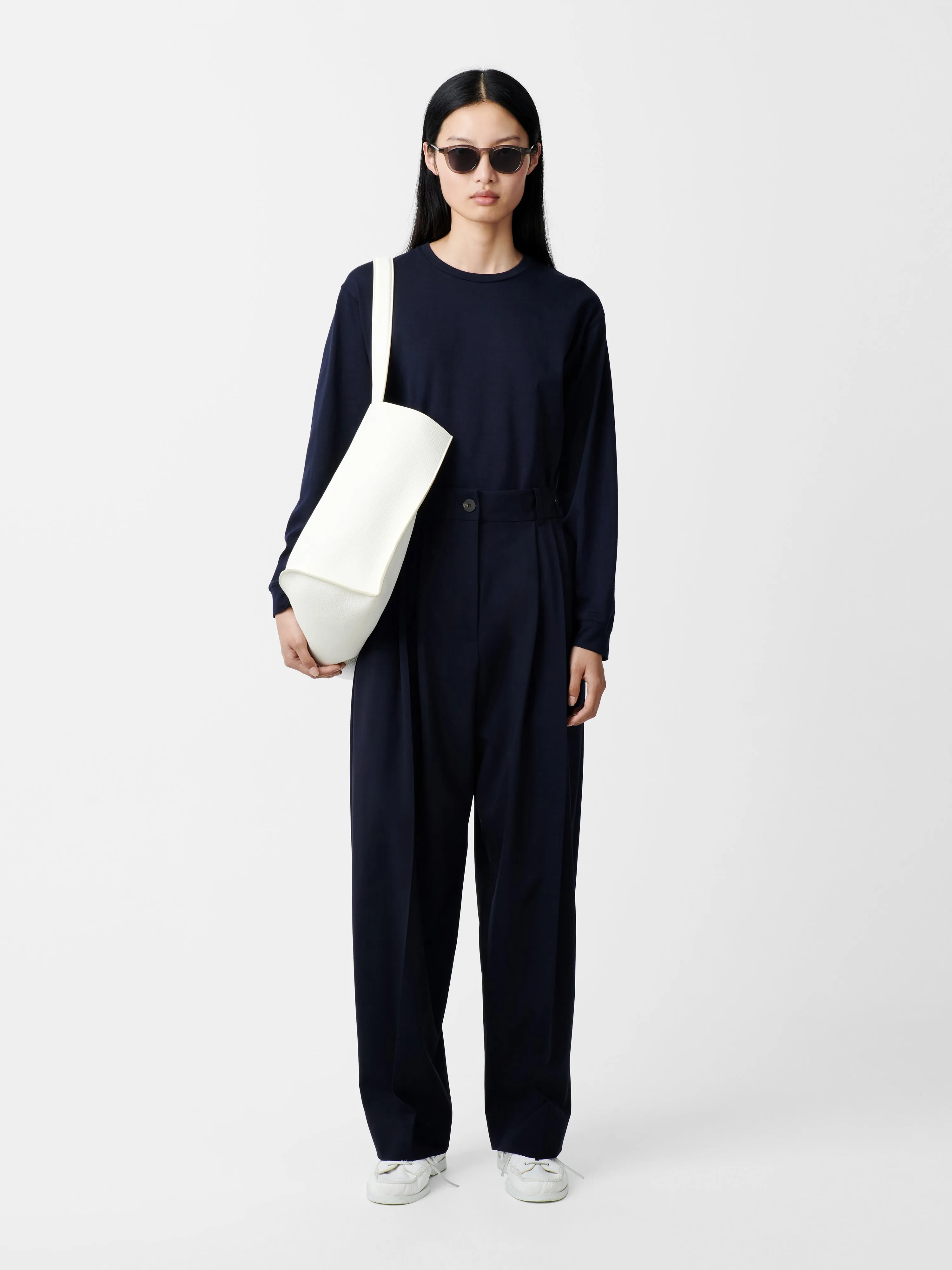 Acuna Tropical Wool Pant in Darkest Navy sold by Studio Nicholson product image thumbnail 2