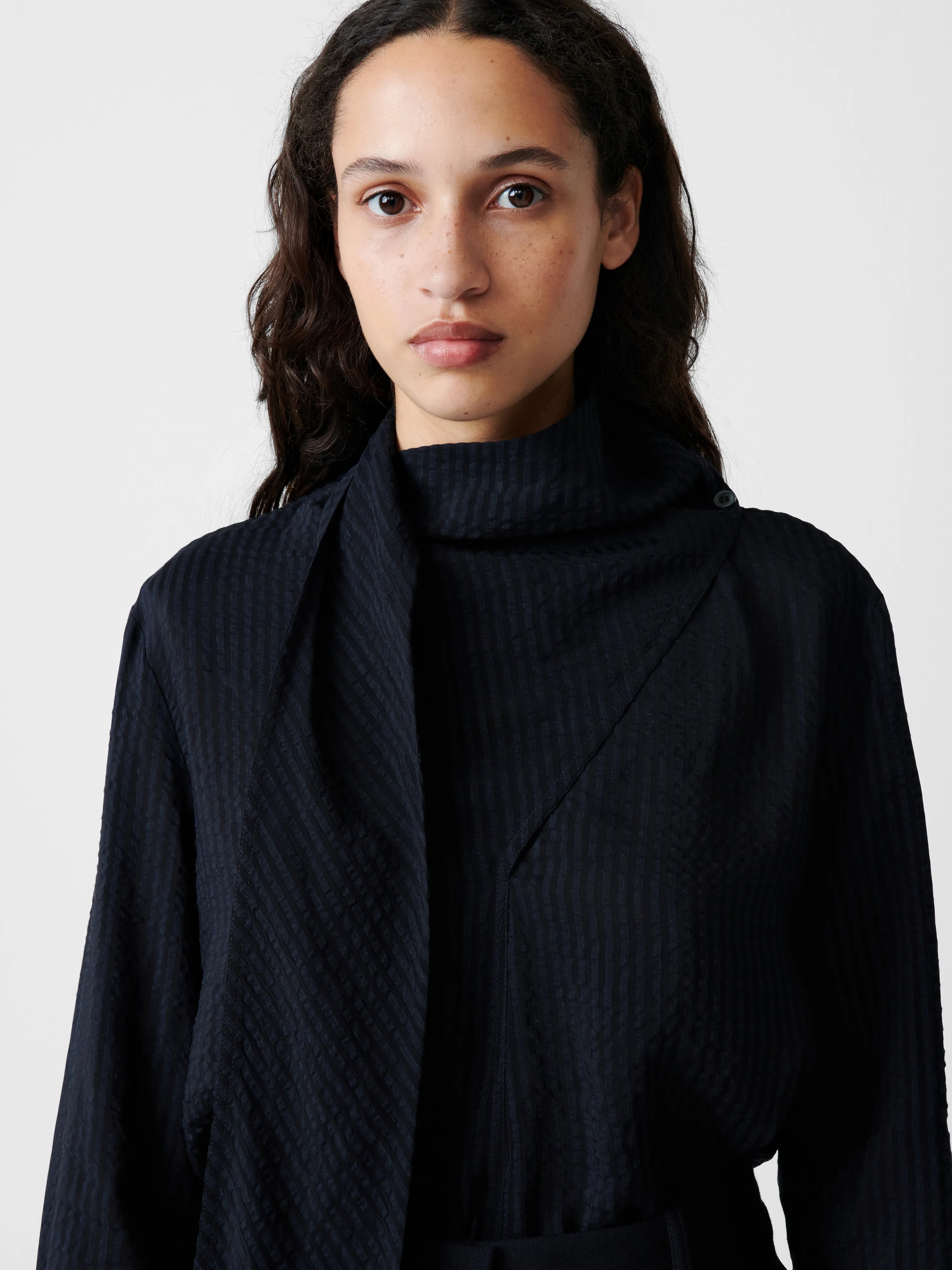 Utah Striped Top in Darkest Navy sold by Studio Nicholson product image thumbnail 2