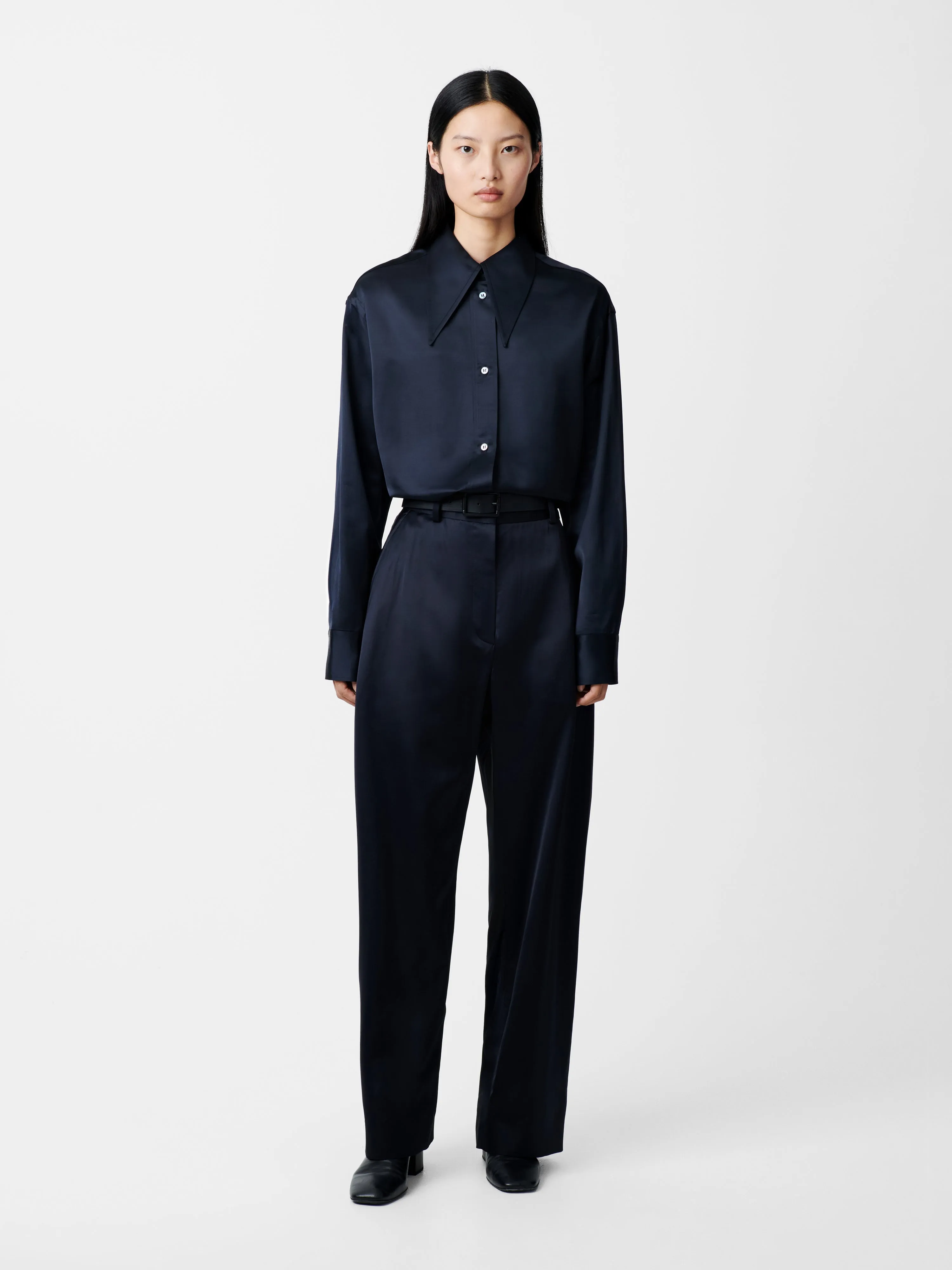 Myers Pant in Black Ink sold by Studio Nicholson product image thumbnail 3