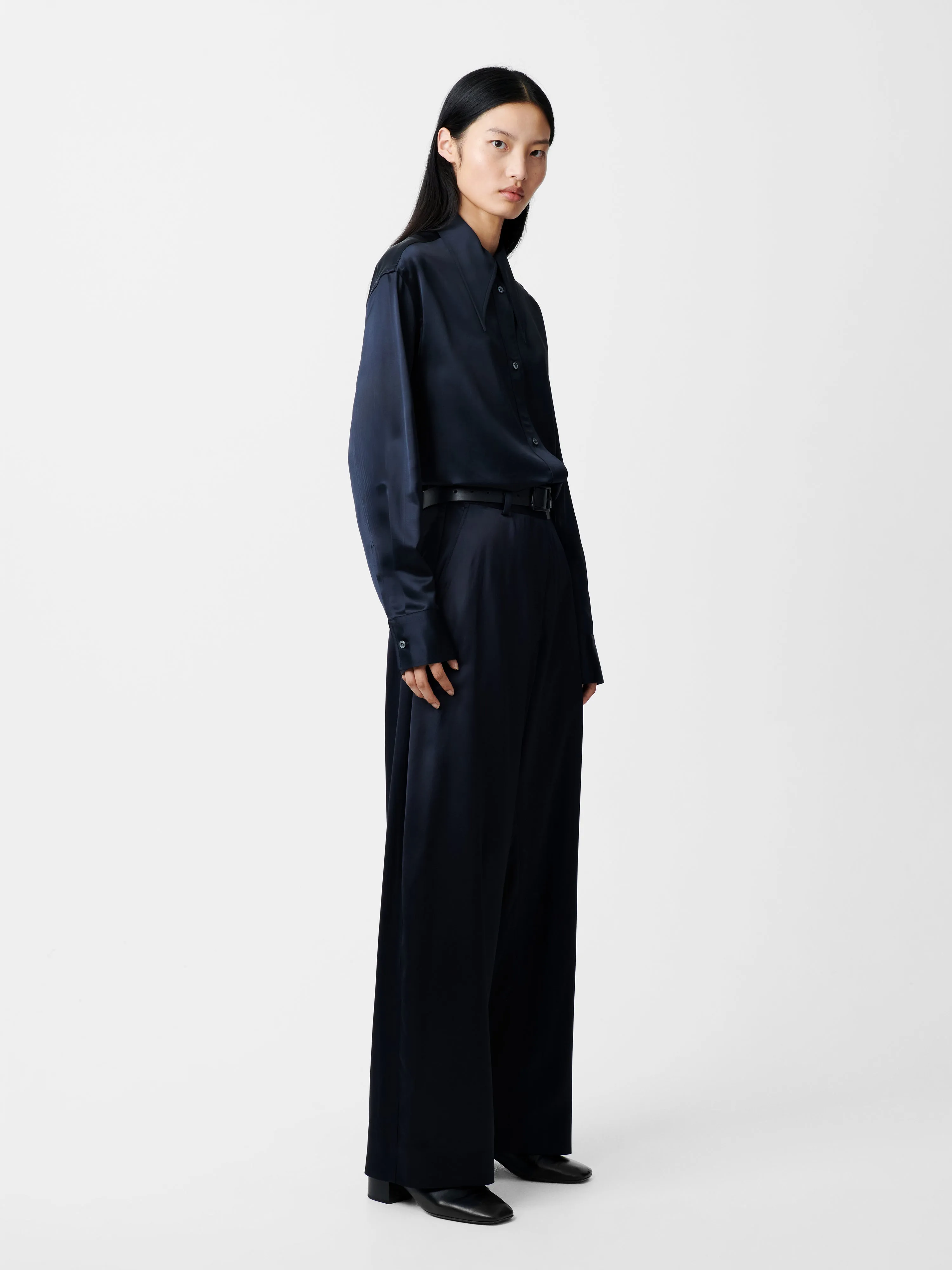 Myers Pant in Black Ink sold by Studio Nicholson product image thumbnail 2