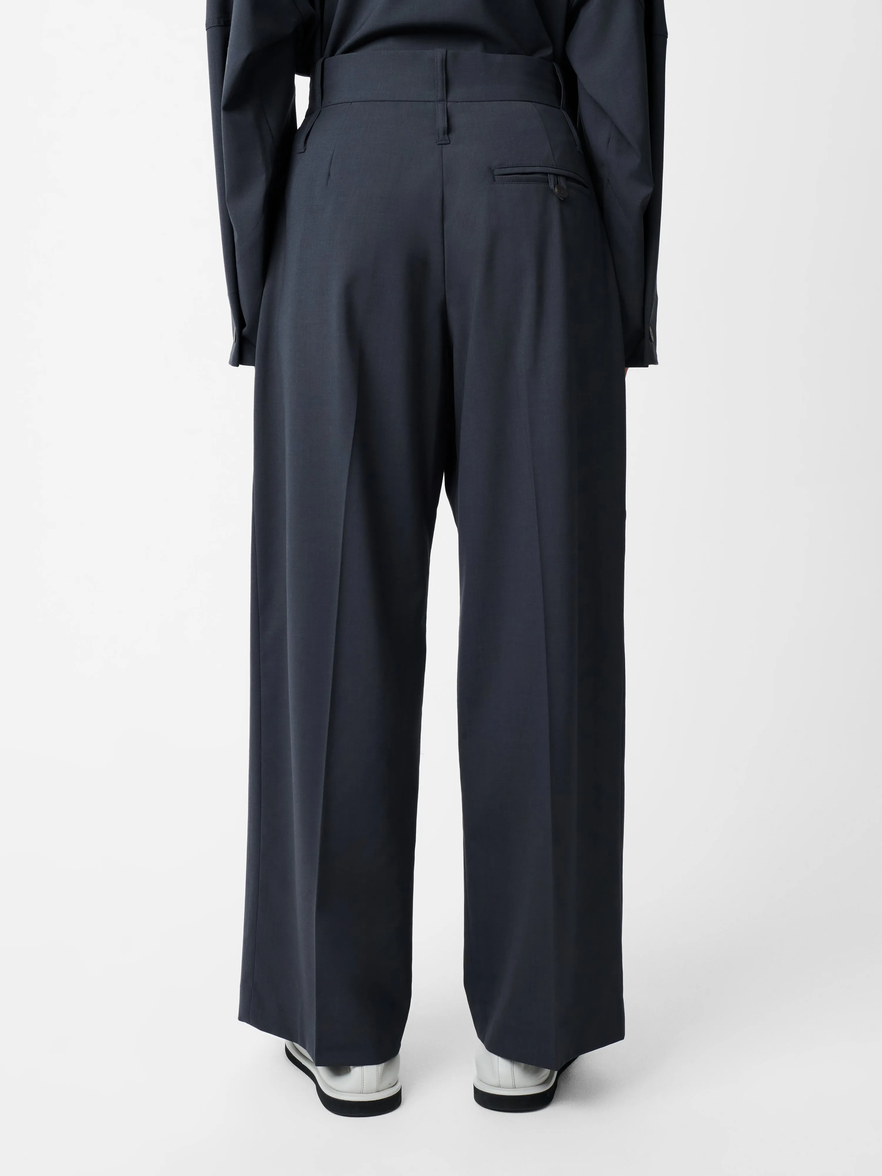 Baier Tropical Wool Pant in Seal Blue sold by Studio Nicholson product image thumbnail 5
