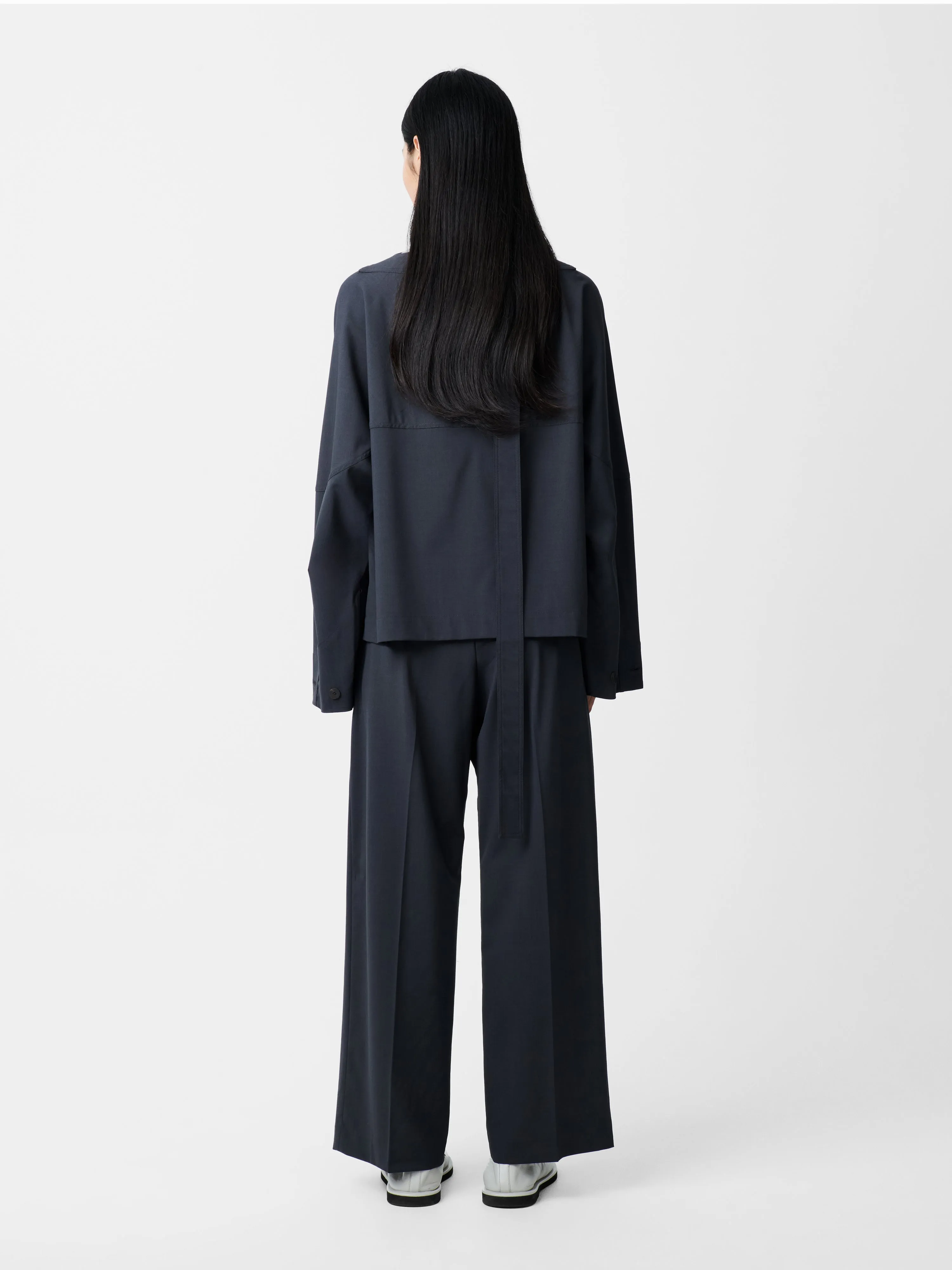 Baier Tropical Wool Pant in Seal Blue sold by Studio Nicholson product image thumbnail 3