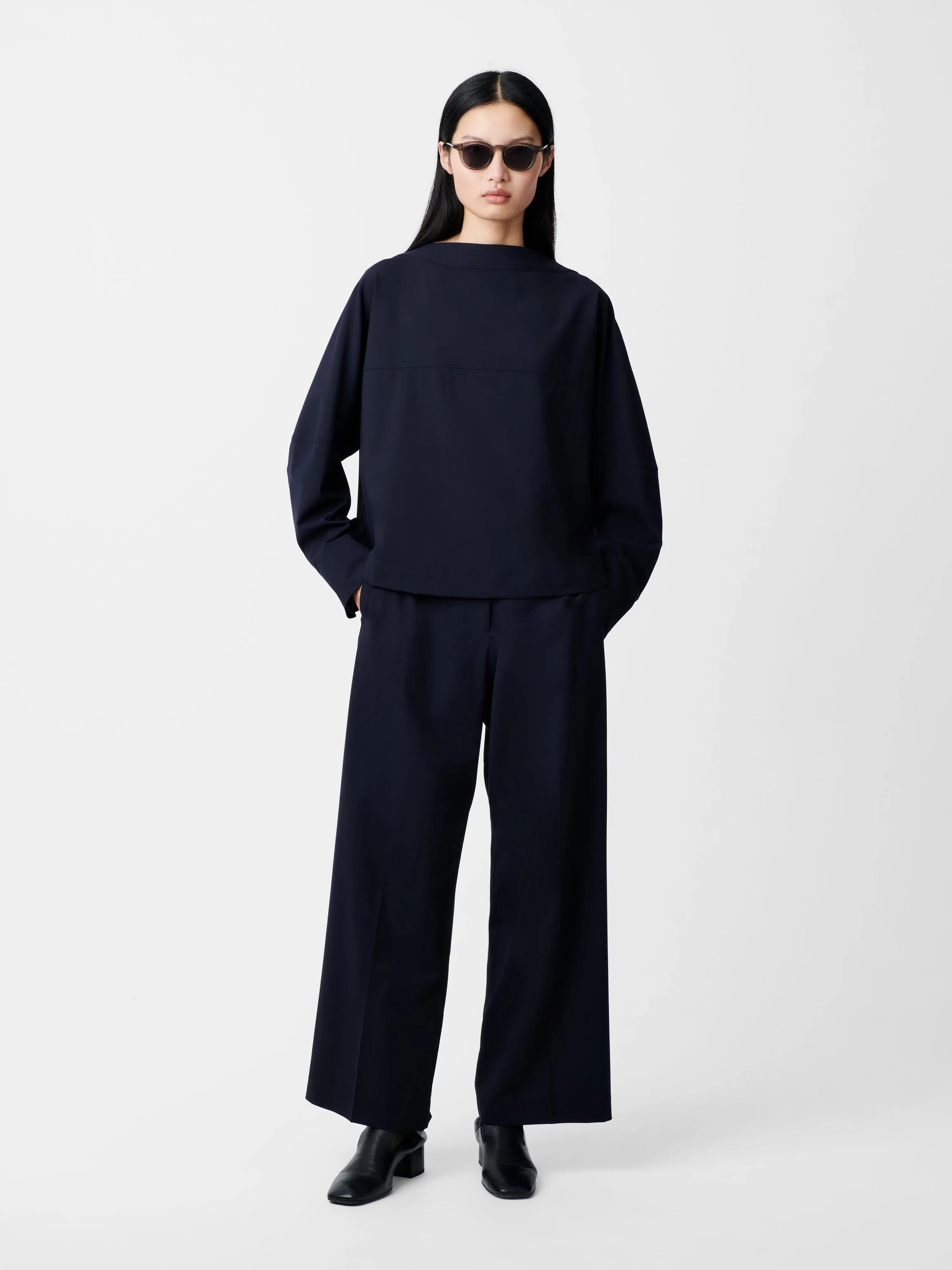Baier Tropical Wool Pant in Darkest Navy sold by Studio Nicholson product image thumbnail 2