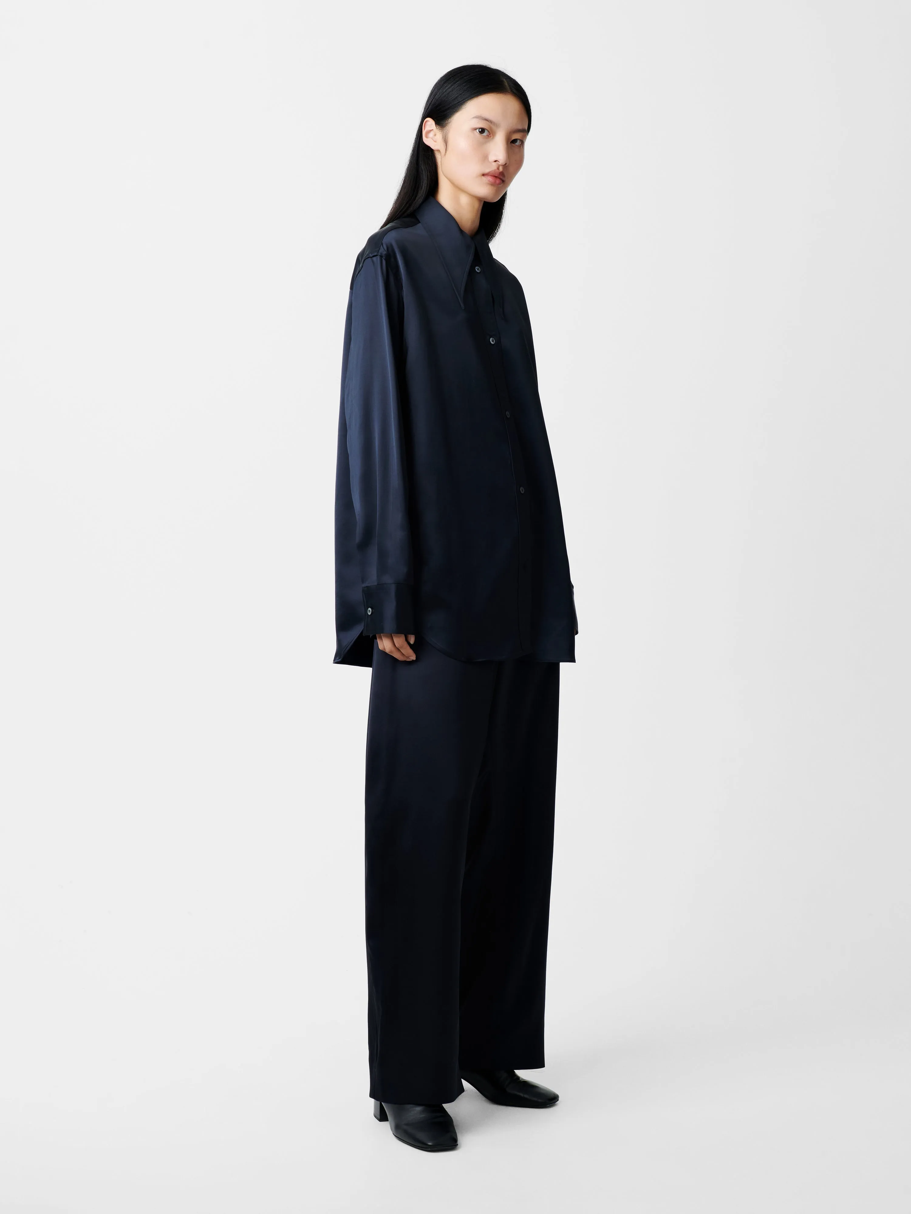 Gable Shirt in Black Ink sold by Studio Nicholson product image thumbnail 4