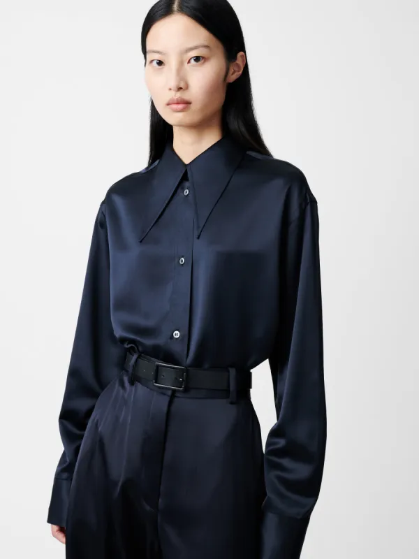 Gable Shirt in Black Ink sold by Studio Nicholson