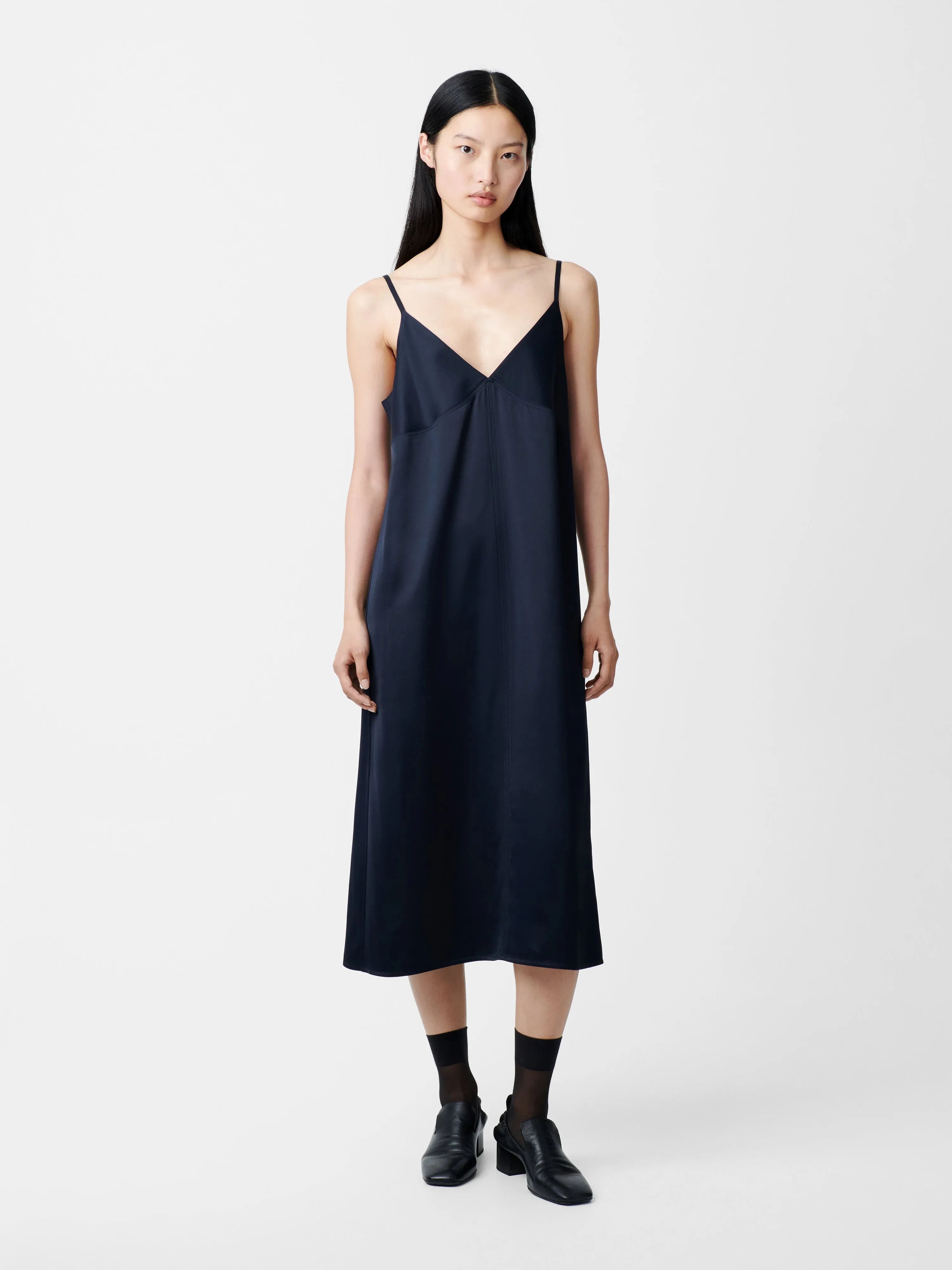 Malebo Dress in Black Ink sold by Studio Nicholson