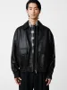 Piston Leather Jacket in Black sold by Studio Nicholson