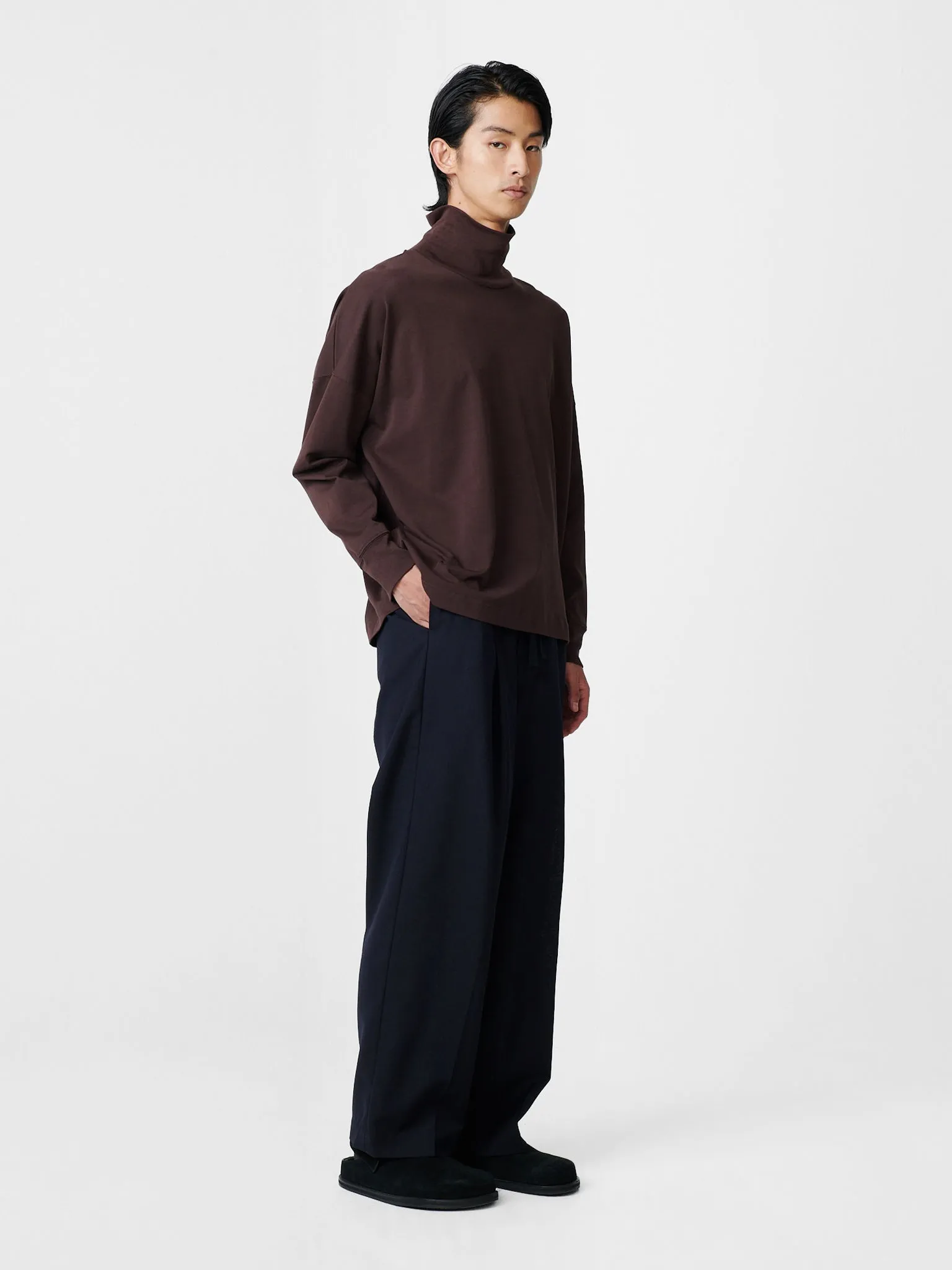 Noam Tropical Wool Pant in Darkest Navy sold by Studio Nicholson