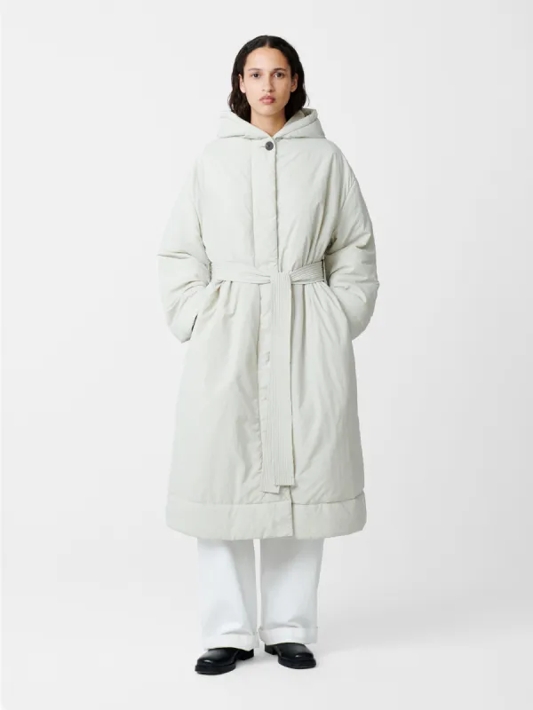Kariba Ecodown Coat in Dove made by Studio Nicholson