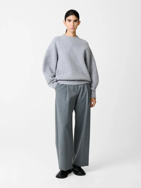 Ansell Viscose Pant in Grey Marl made by Studio Nicholson