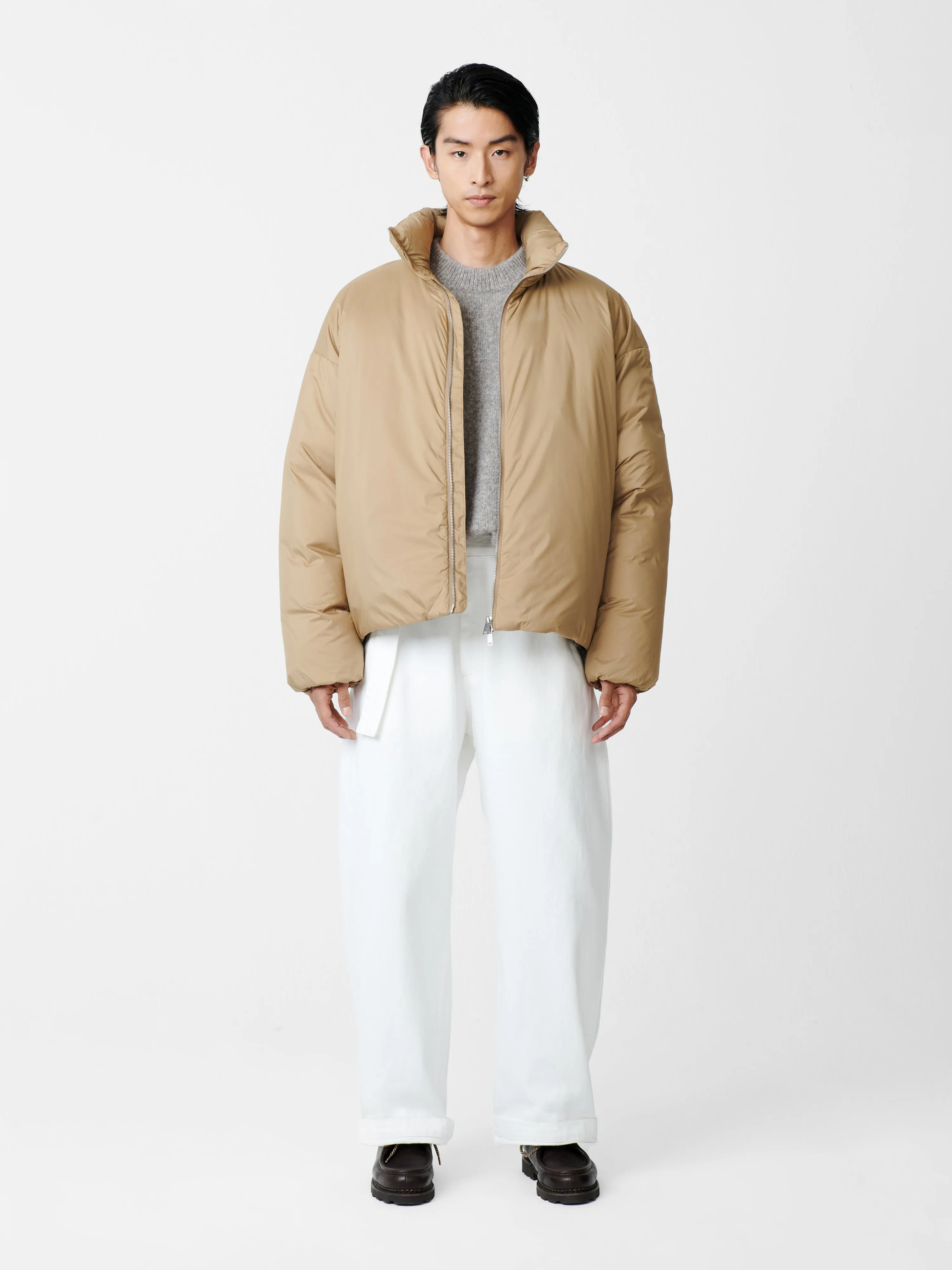 Loft Down Jacket in Taupe sold by Studio Nicholson