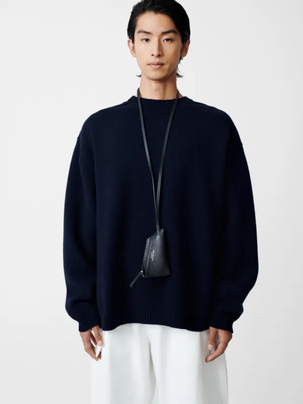 Hemyl Knit in Darkest Navy sold by Studio Nicholson